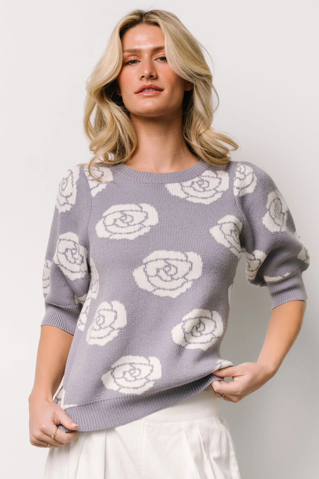Belle Sweater Top | Dusty Lavender - Vlounger