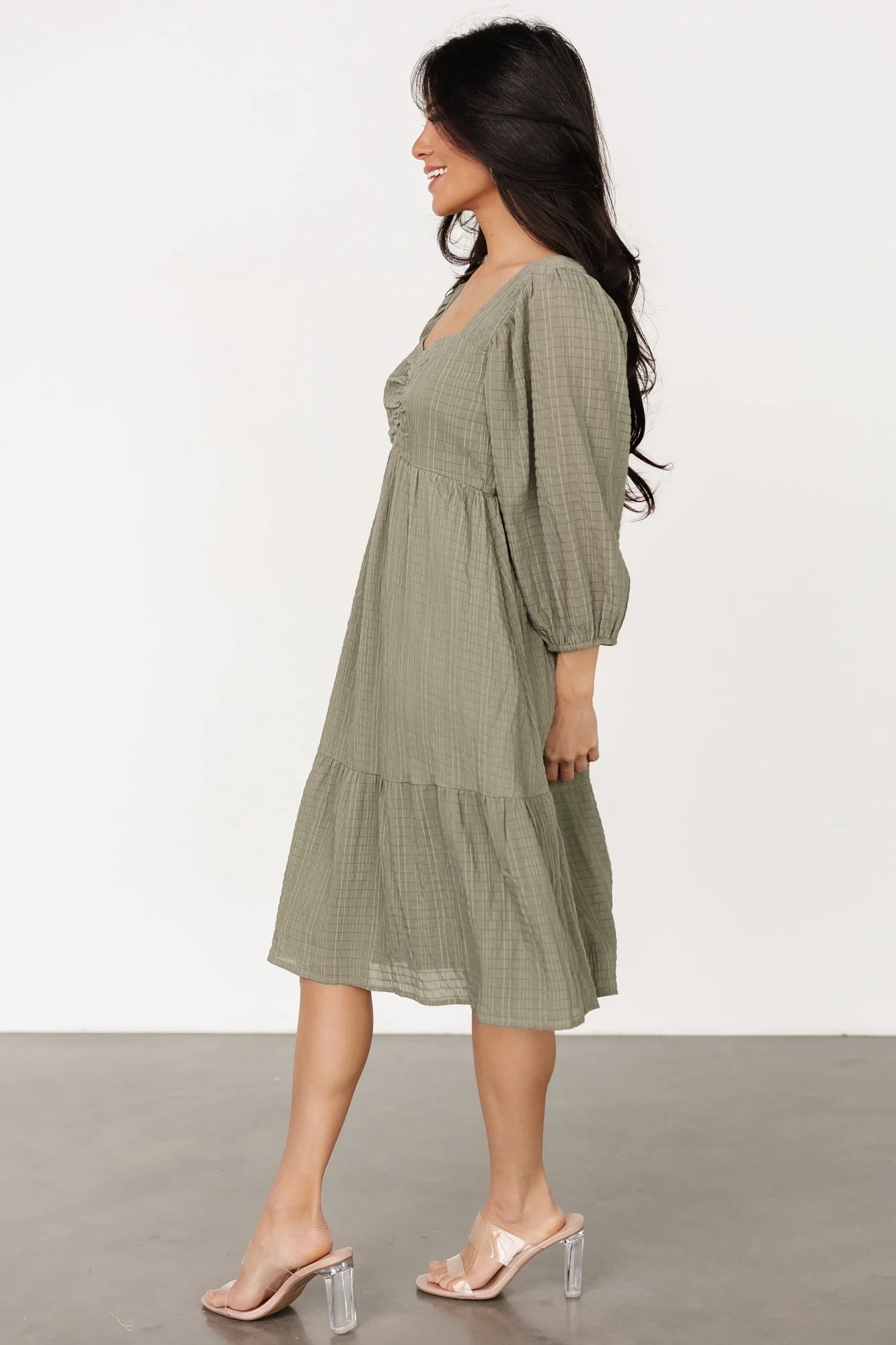 Vaeda Midi Dress | Olive - Vlounger