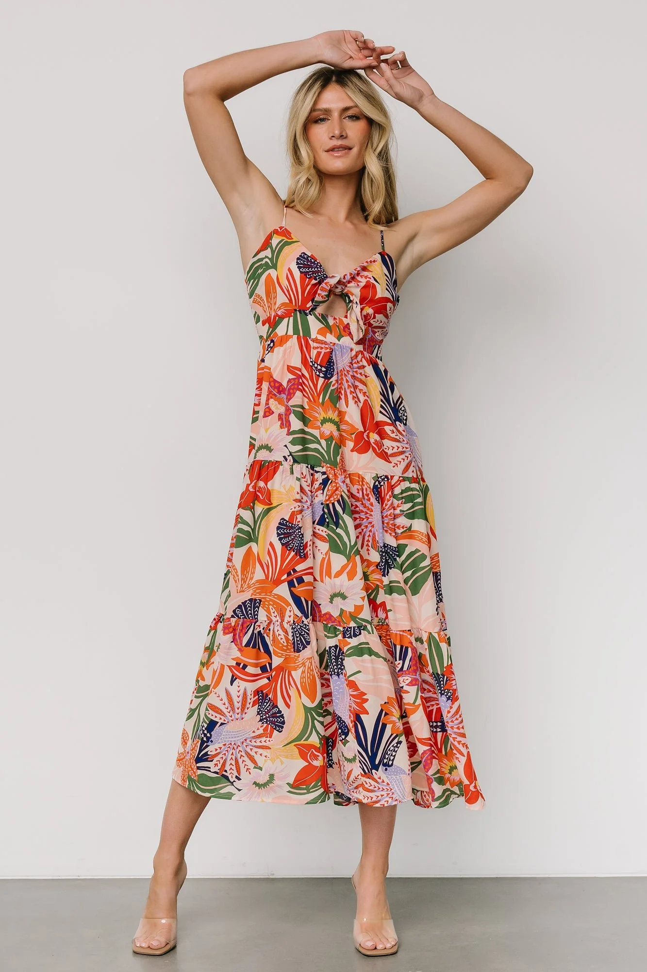 Jaide Midi Dress | Multi Print - Vlounger