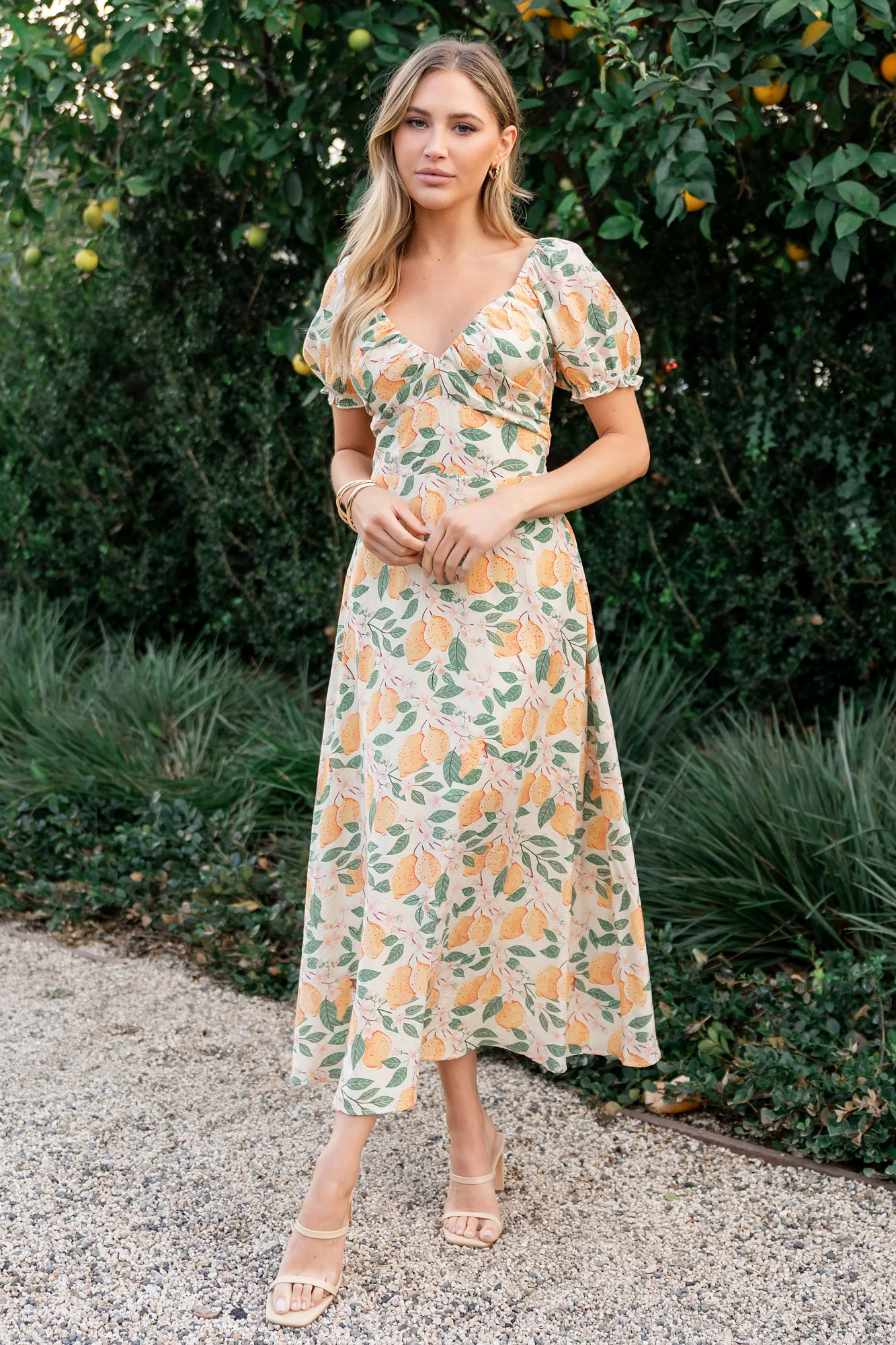 Amalfi Midi Dress | Lemon Print - Vlounger