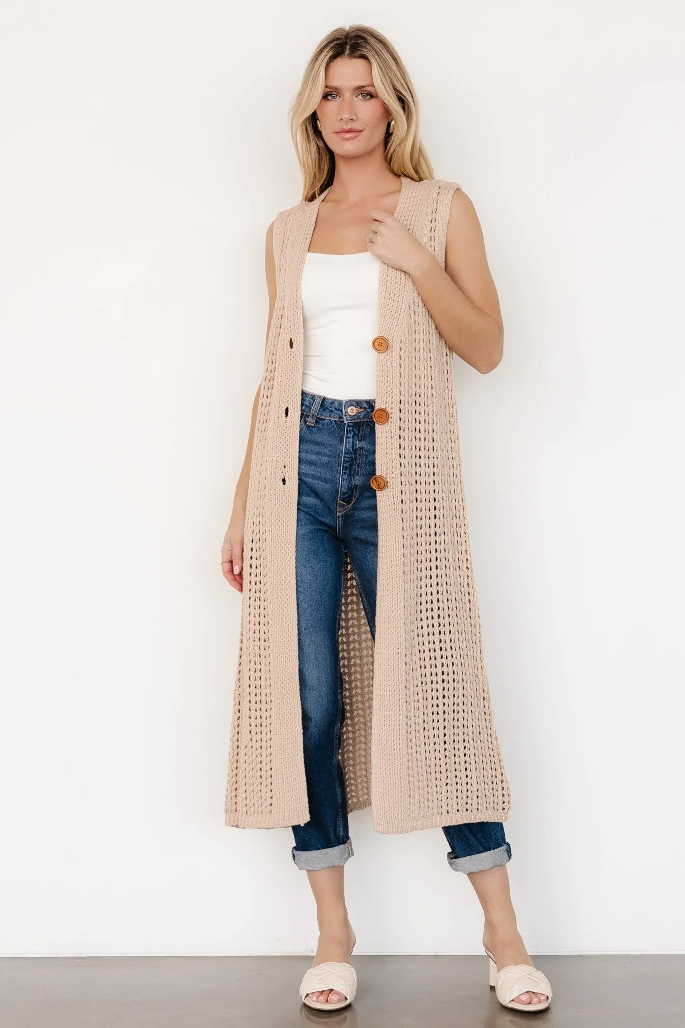Bretta Duster Vest | Natural - Vlounger