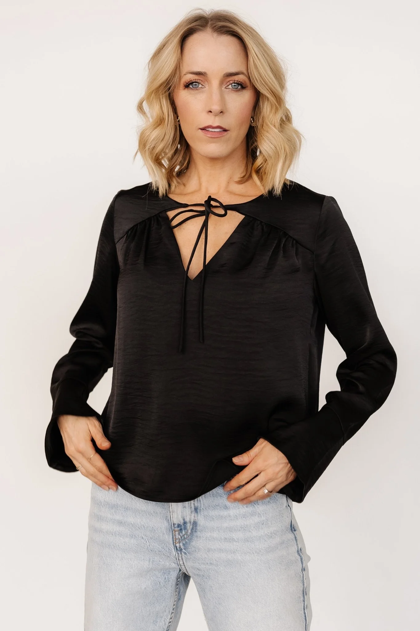 Westminster Satin Top | Black - Vlounger