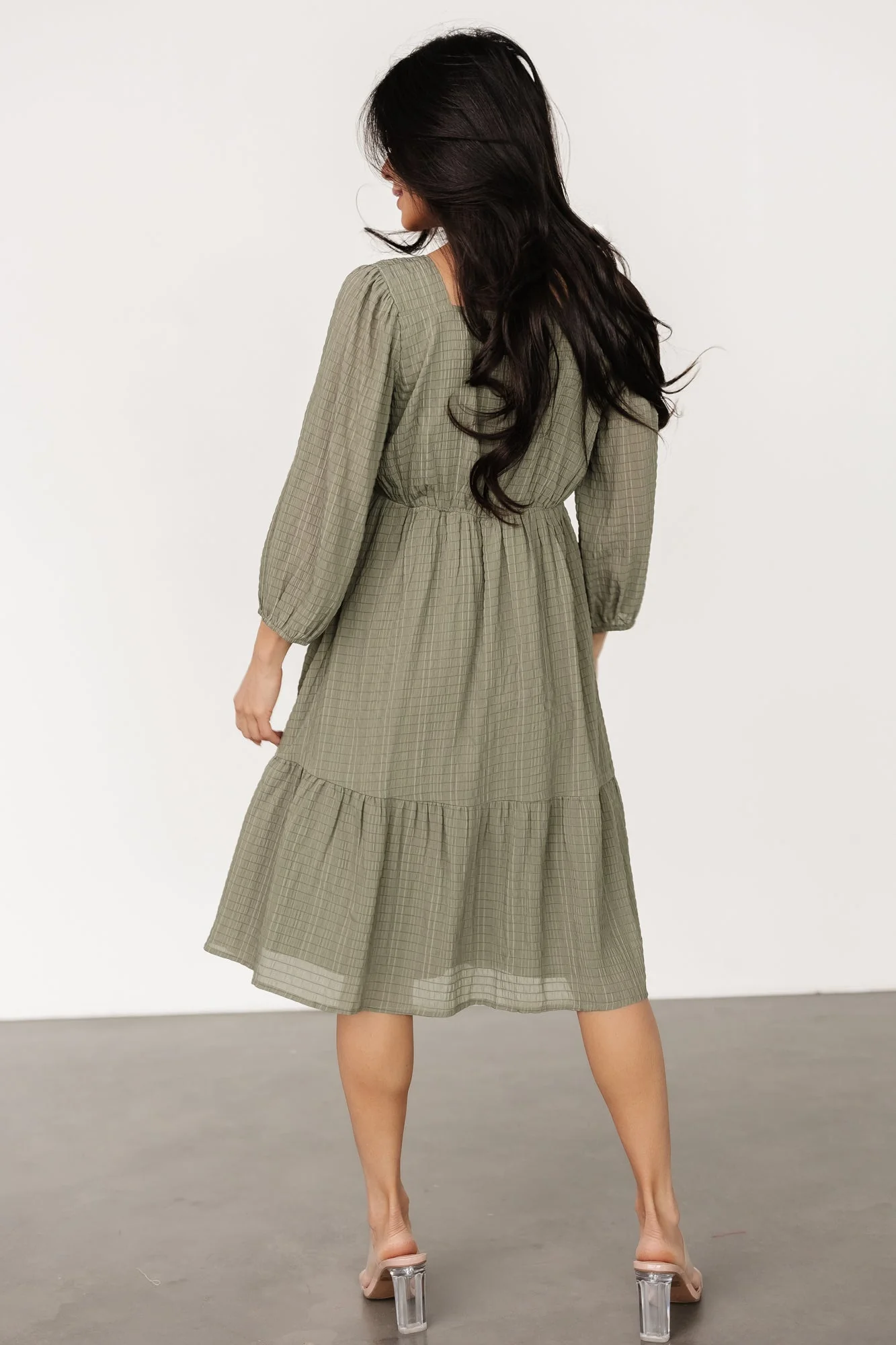 Vaeda Midi Dress | Olive - Vlounger