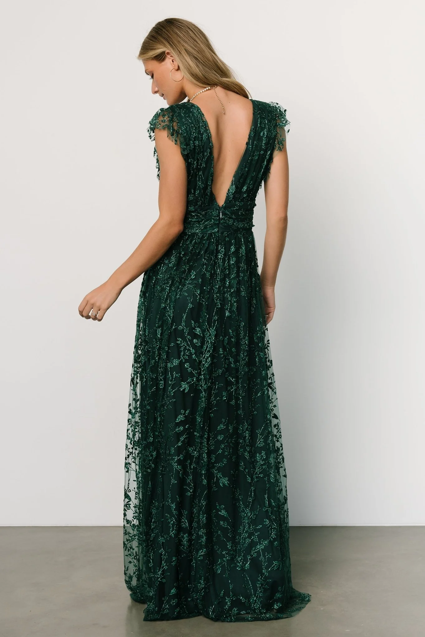 Arlene Shimmer Gown | Emerald - Vlounger