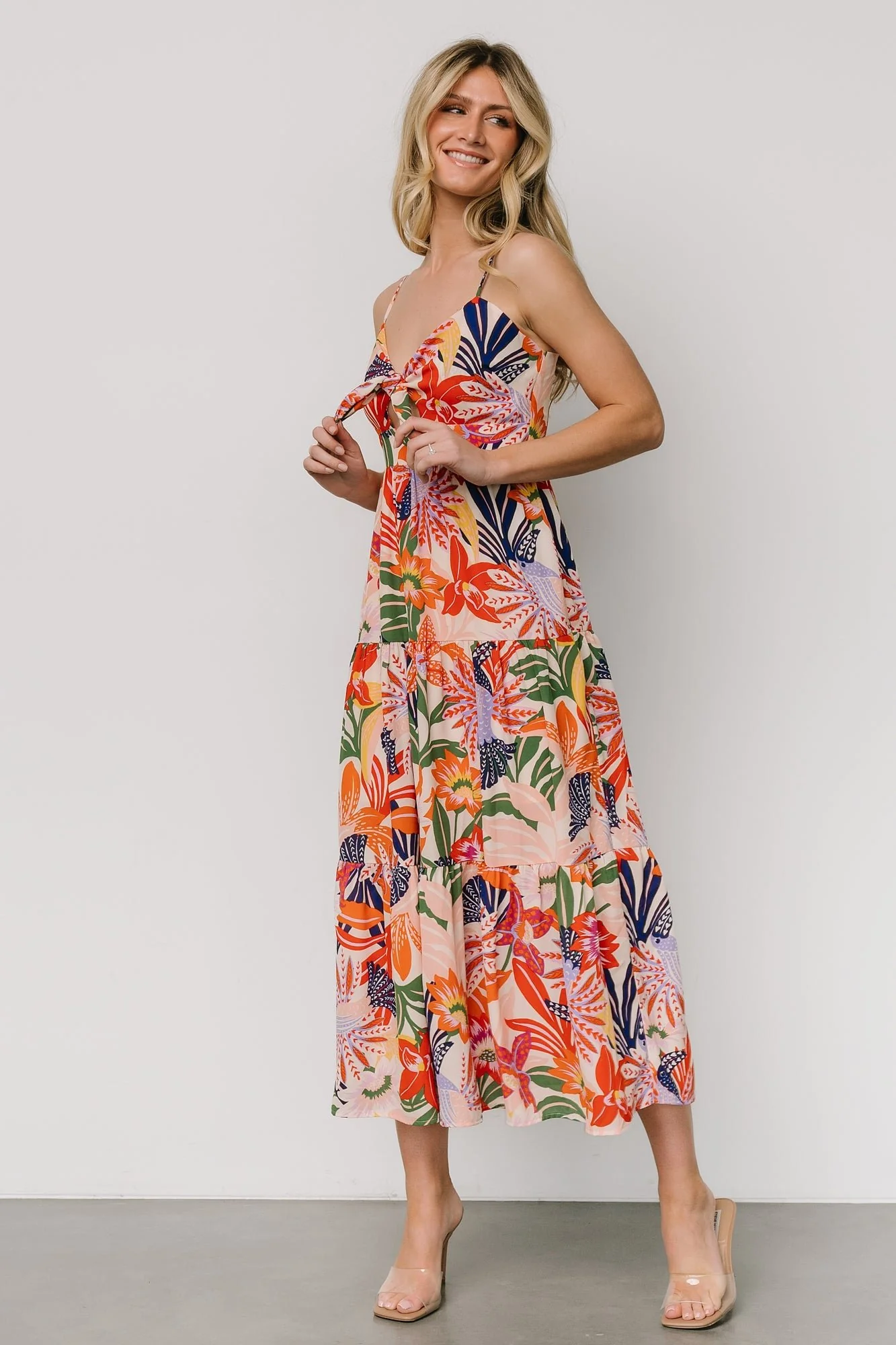 Jaide Midi Dress | Multi Print - Vlounger