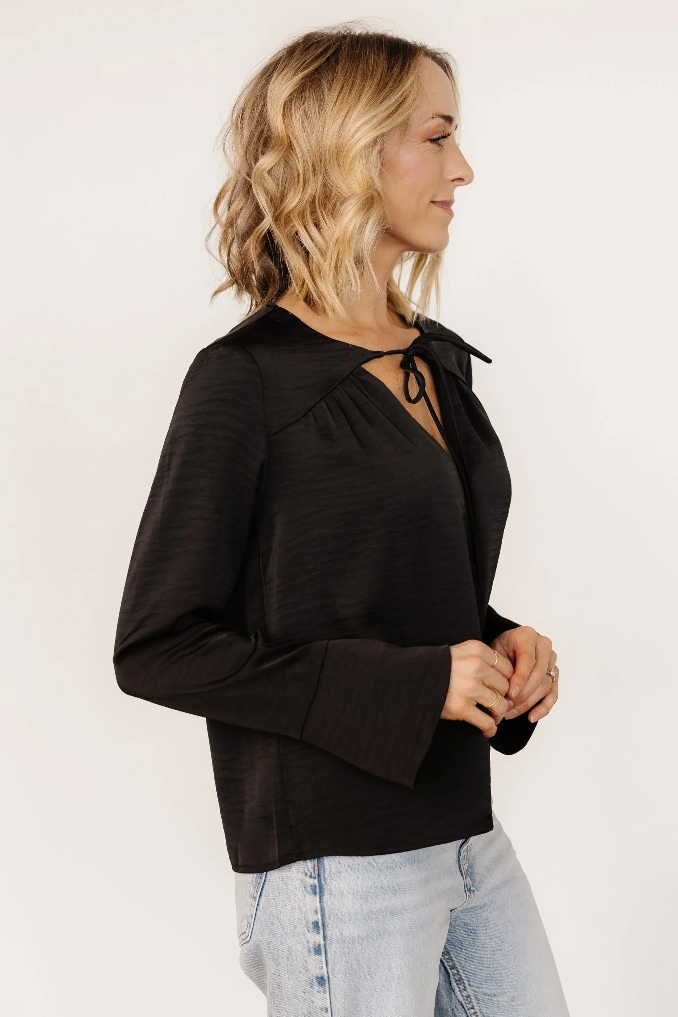 Westminster Satin Top | Black - Vlounger