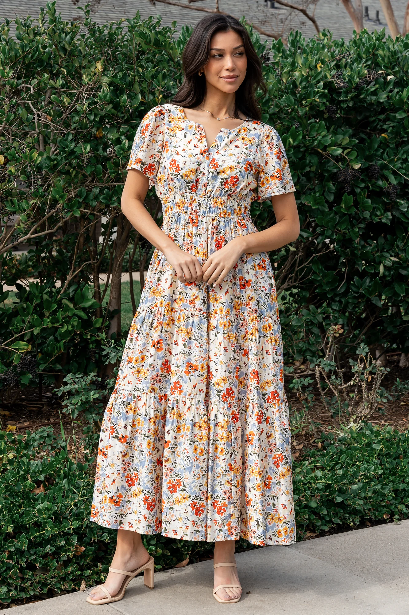 Claudia Maxi Dress | Multi Floral - Vlounger