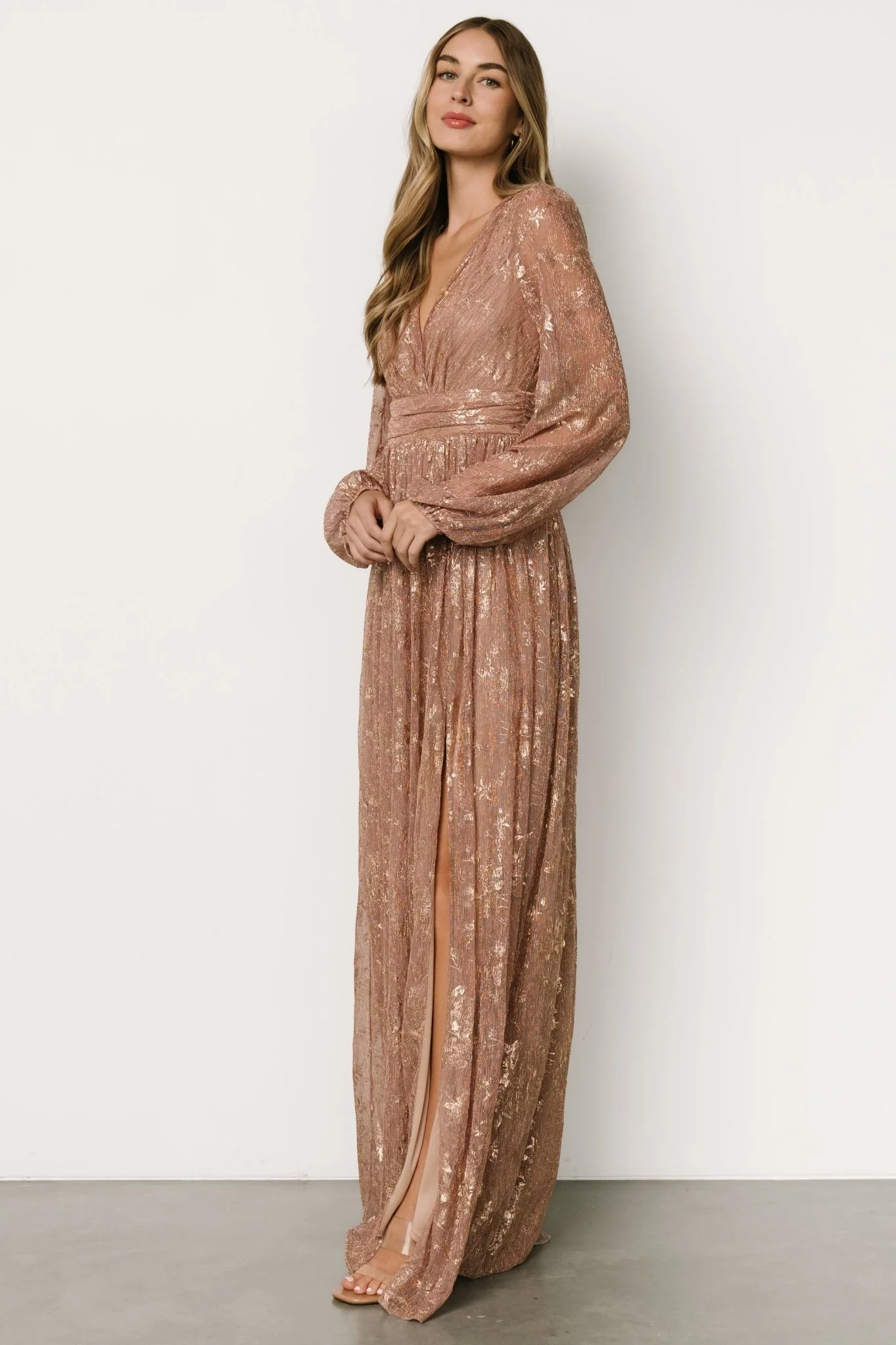 Charlene Maxi Dress | Rose Gold - Vlounger