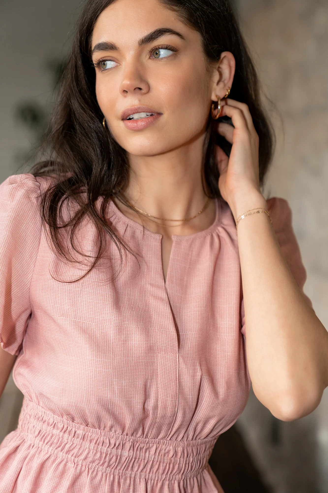 Dita Short Dress | Blush - Vlounger