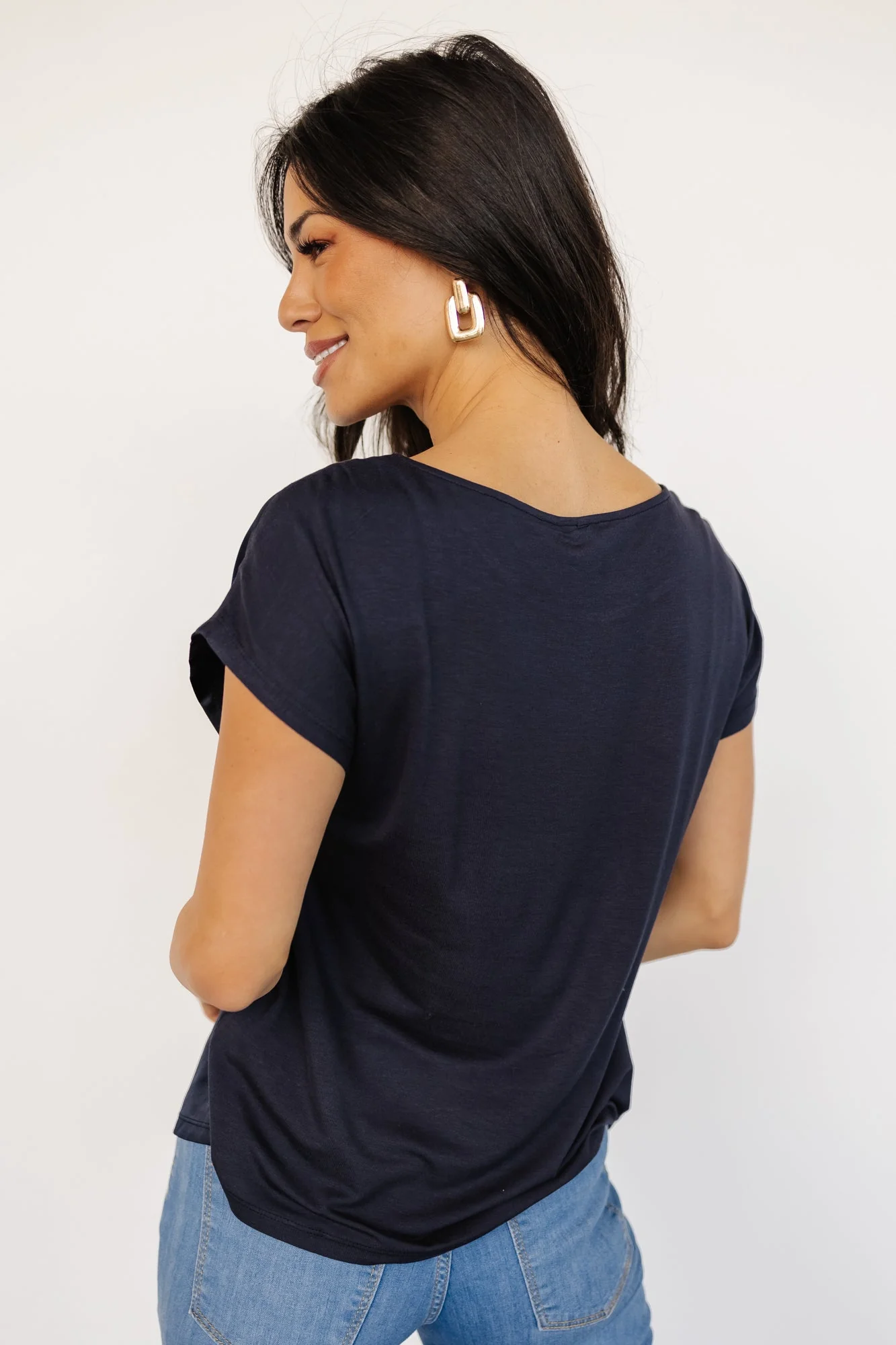 Leonie Satin Top | Navy - Vlounger