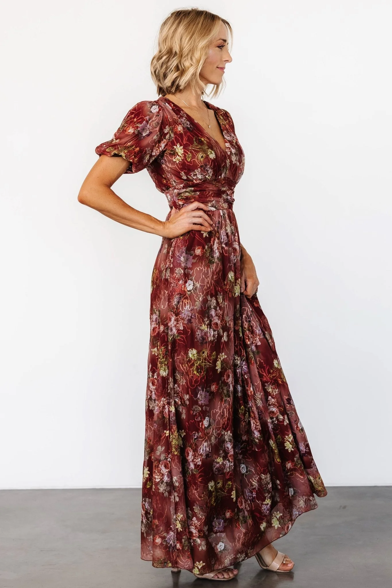 Ardley Maxi Dress | Rust Multi Floral - Vlounger