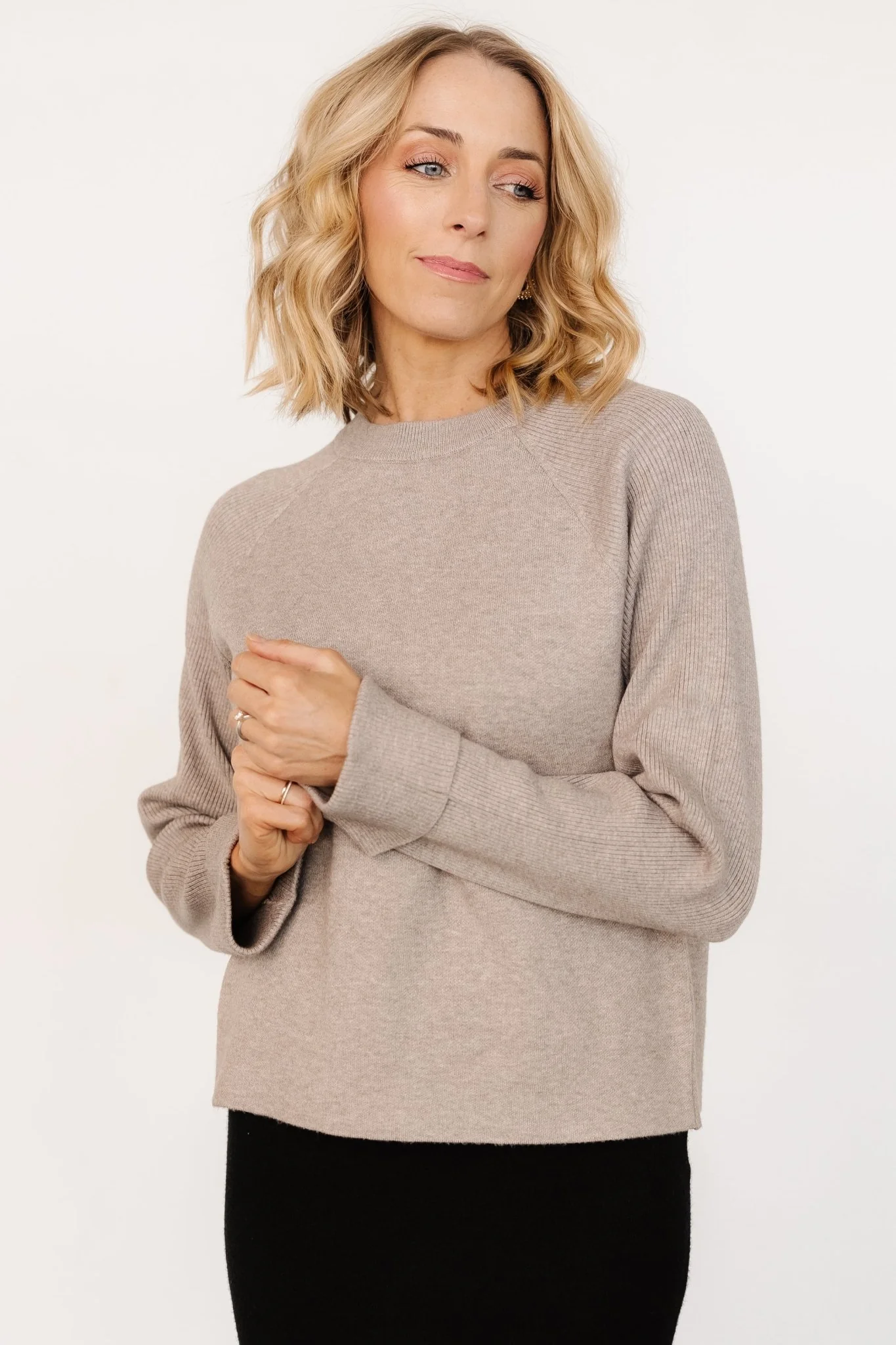 Helena Knit Sweater | Stone - Vlounger