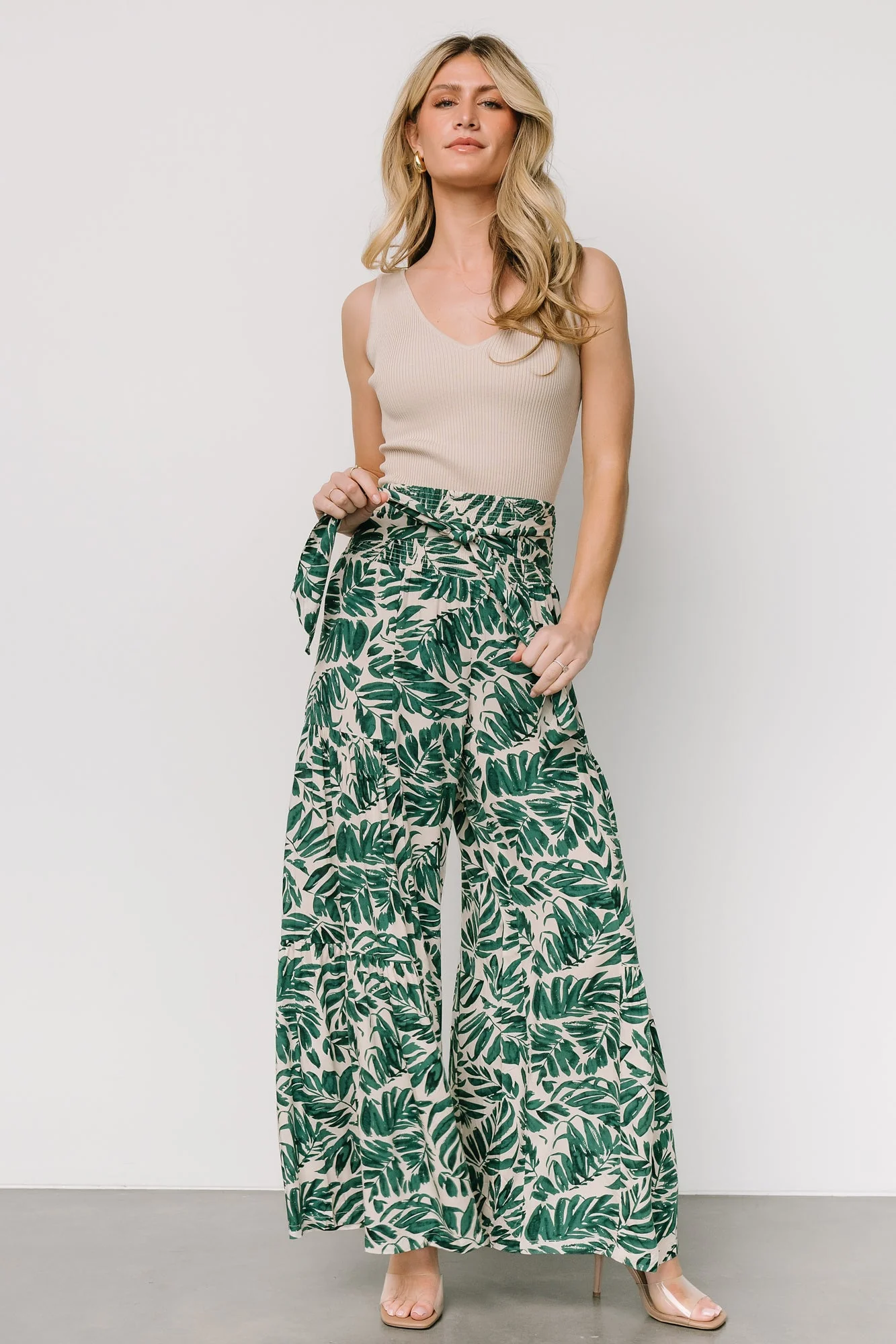 Monterey Pants | Green Print - Vlounger