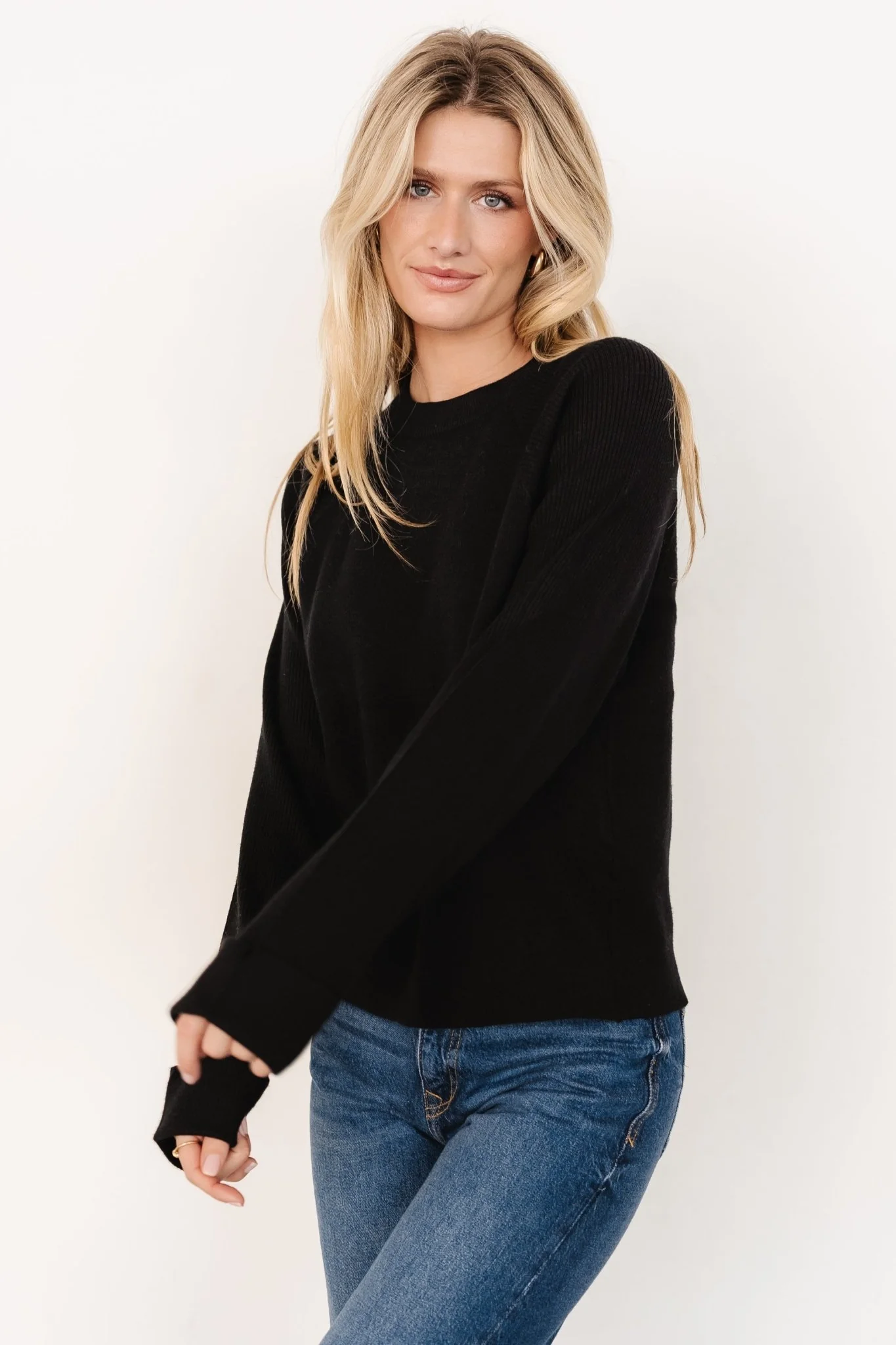 Helena Knit Sweater | Black - Vlounger