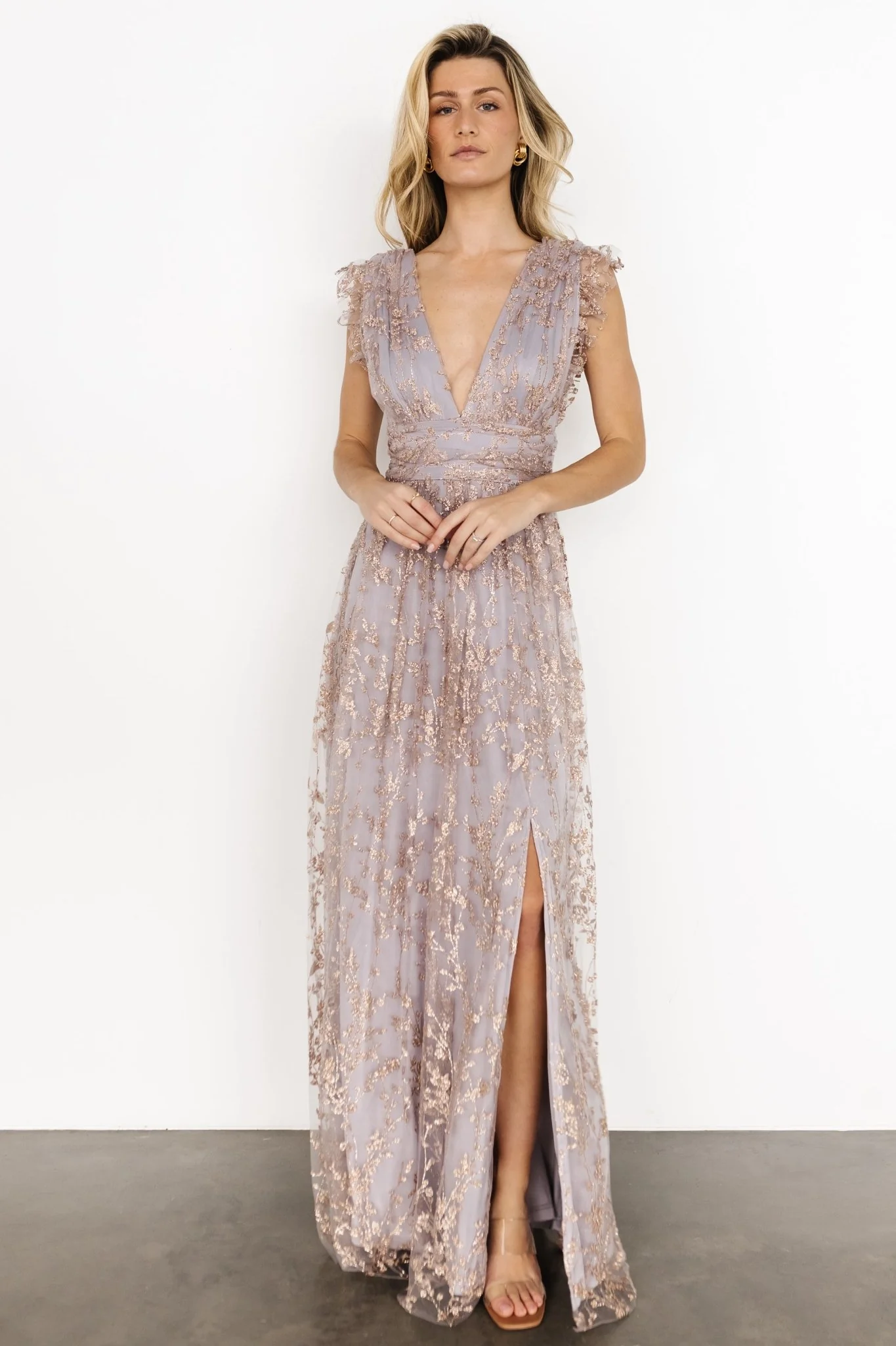 Arlene Shimmer Gown | Dusty Lilac + Rose - Vlounger