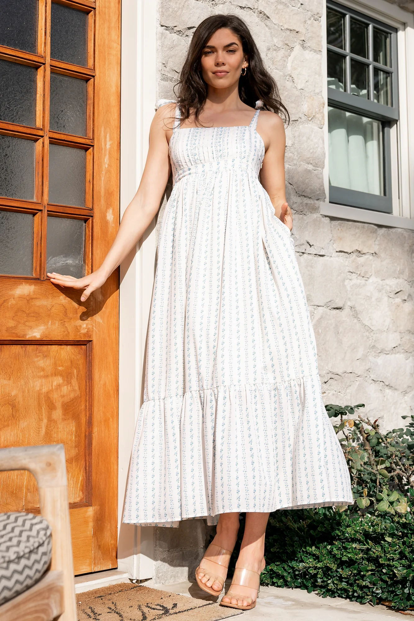 Kennie Maxi Dress | Cream Multi Floral - Vlounger