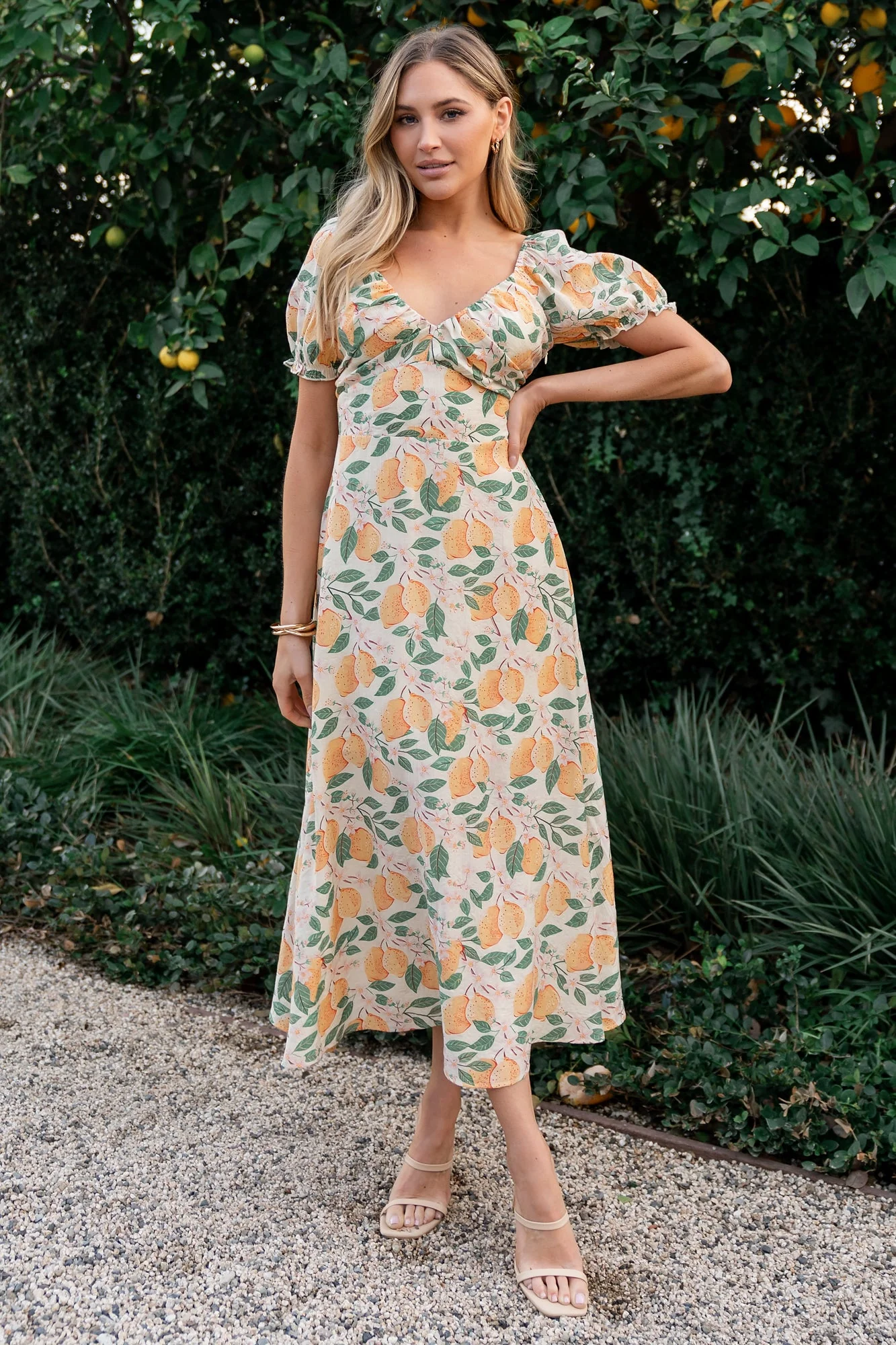 Amalfi Midi Dress | Lemon Print - Vlounger