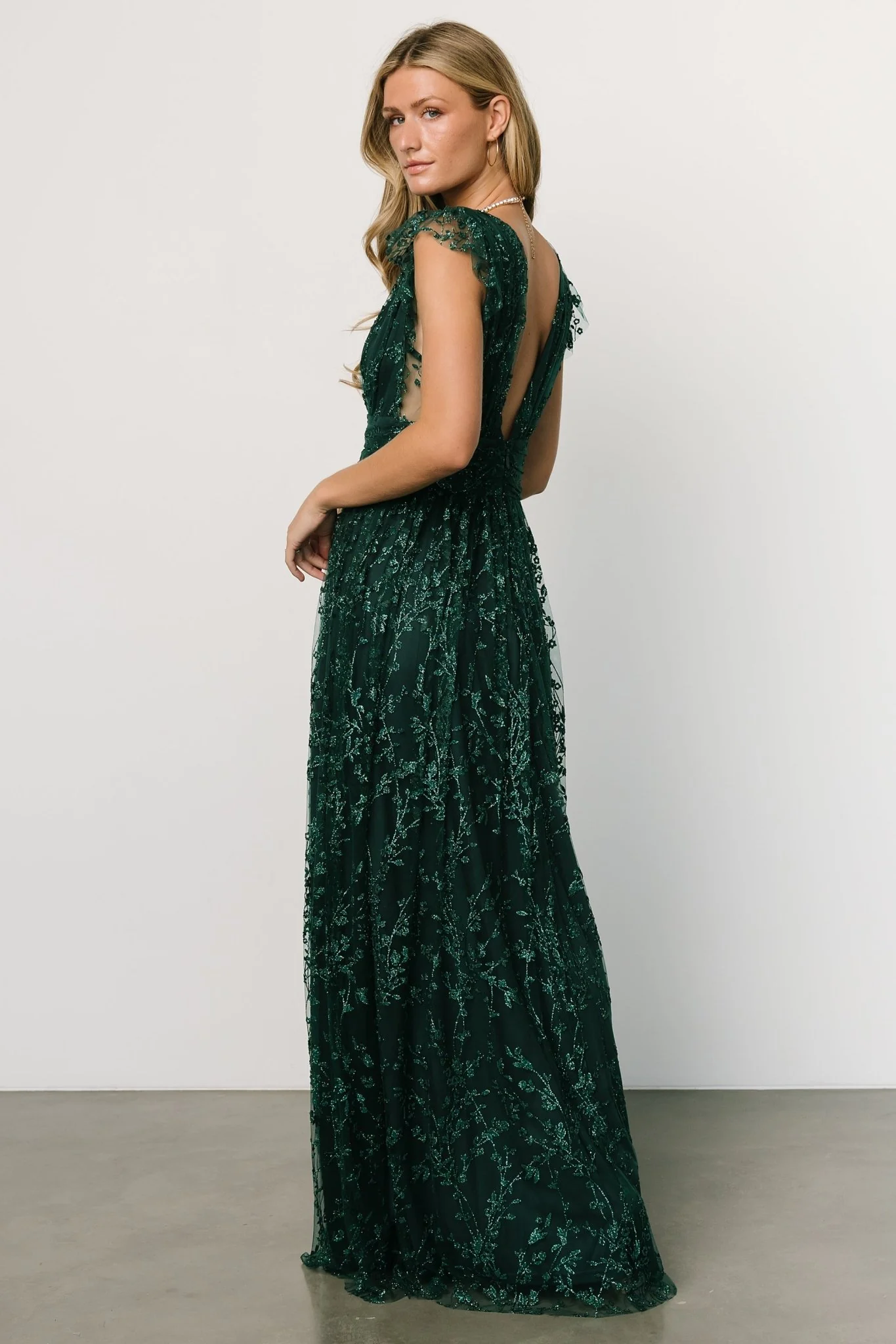 Arlene Shimmer Gown | Emerald - Vlounger