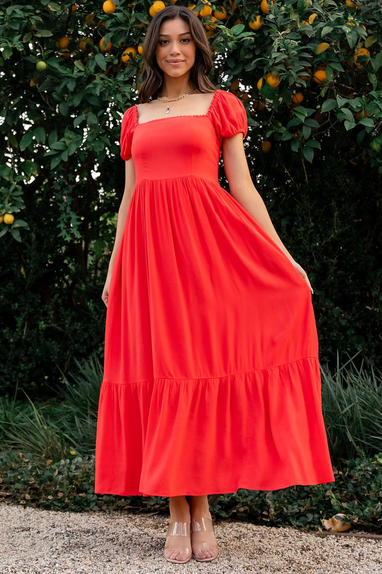 Ilona Maxi Dress | Cherry Red - Vlounger