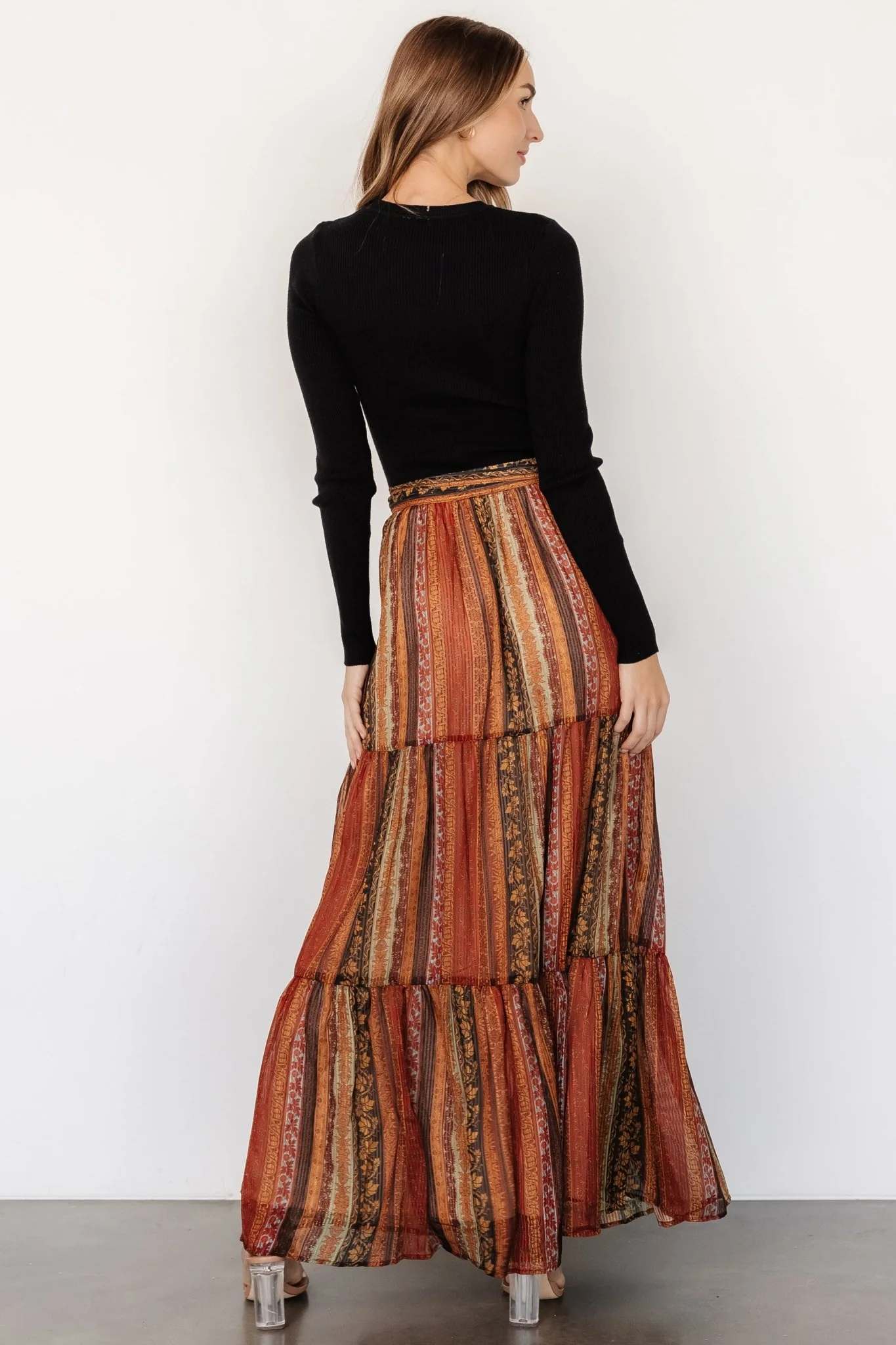 Emryn Sweater Dress | Black + Multi Print - Vlounger