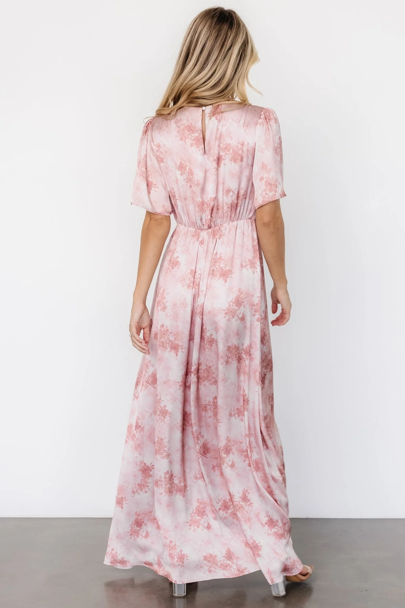Carmen Maxi Dress | Blush Floral - Vlounger
