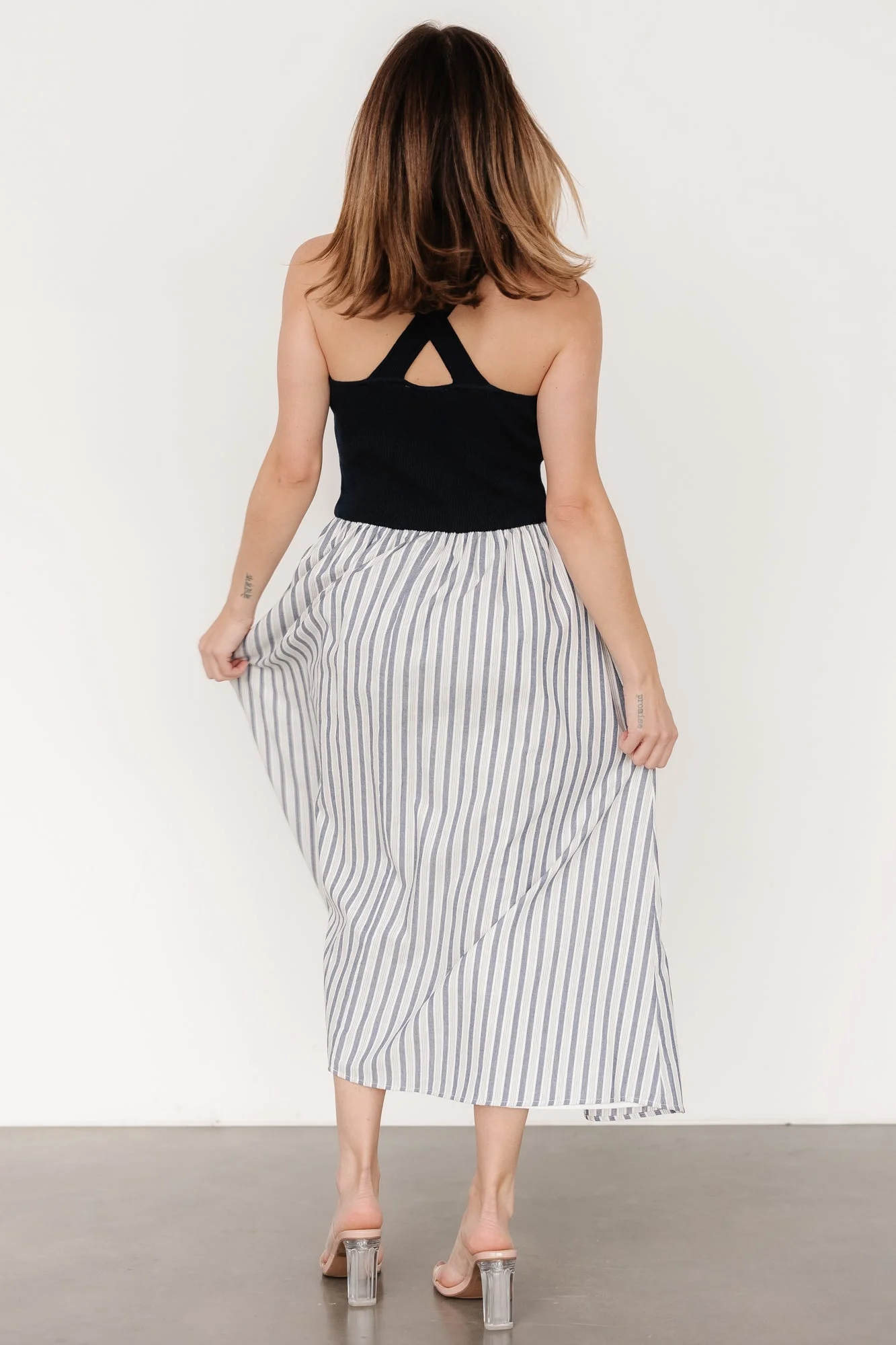 Marbella Tank Dress | Navy Stripe - Vlounger
