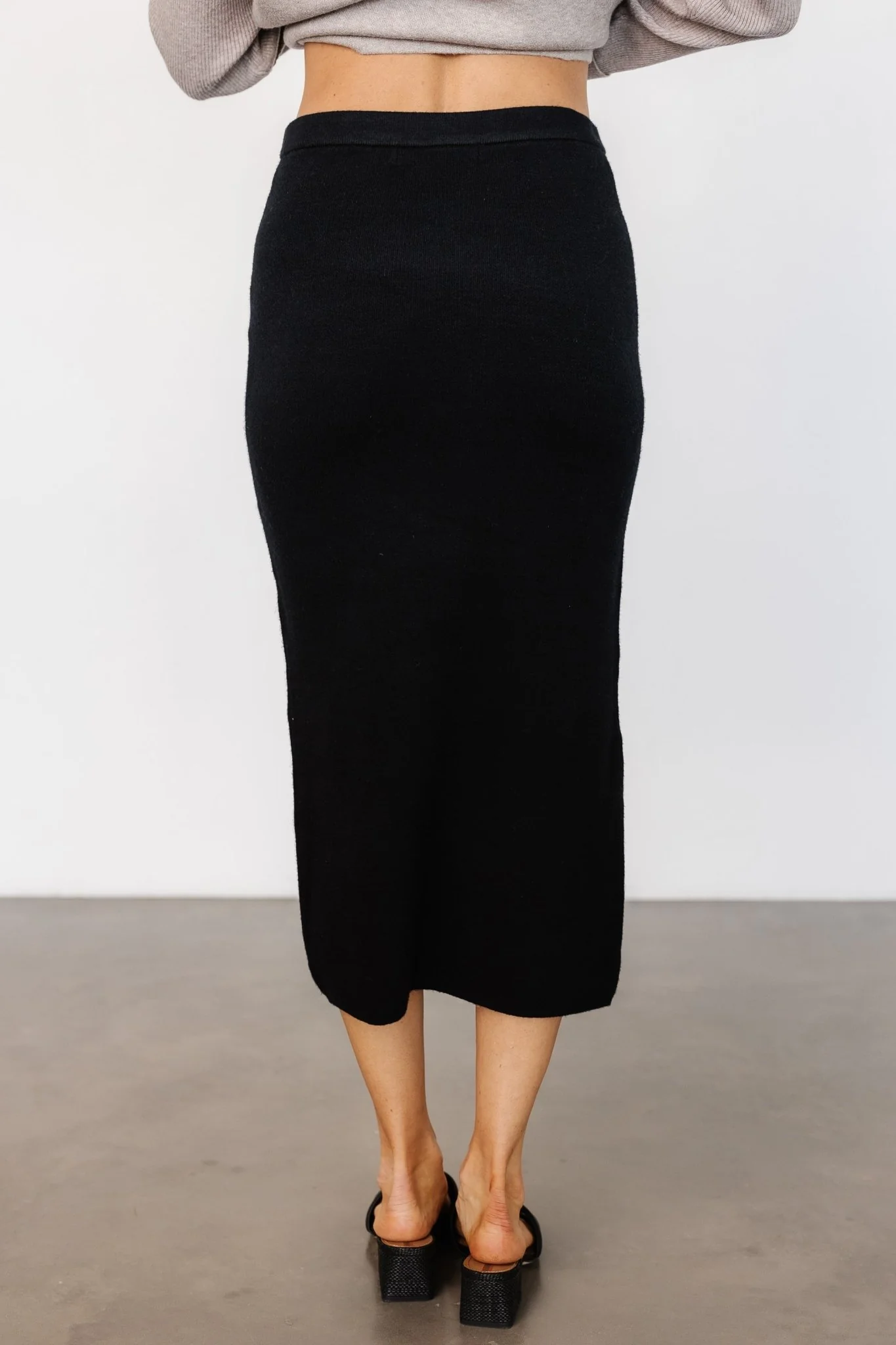Alonso Knit Midi Skirt | Black - Vlounger