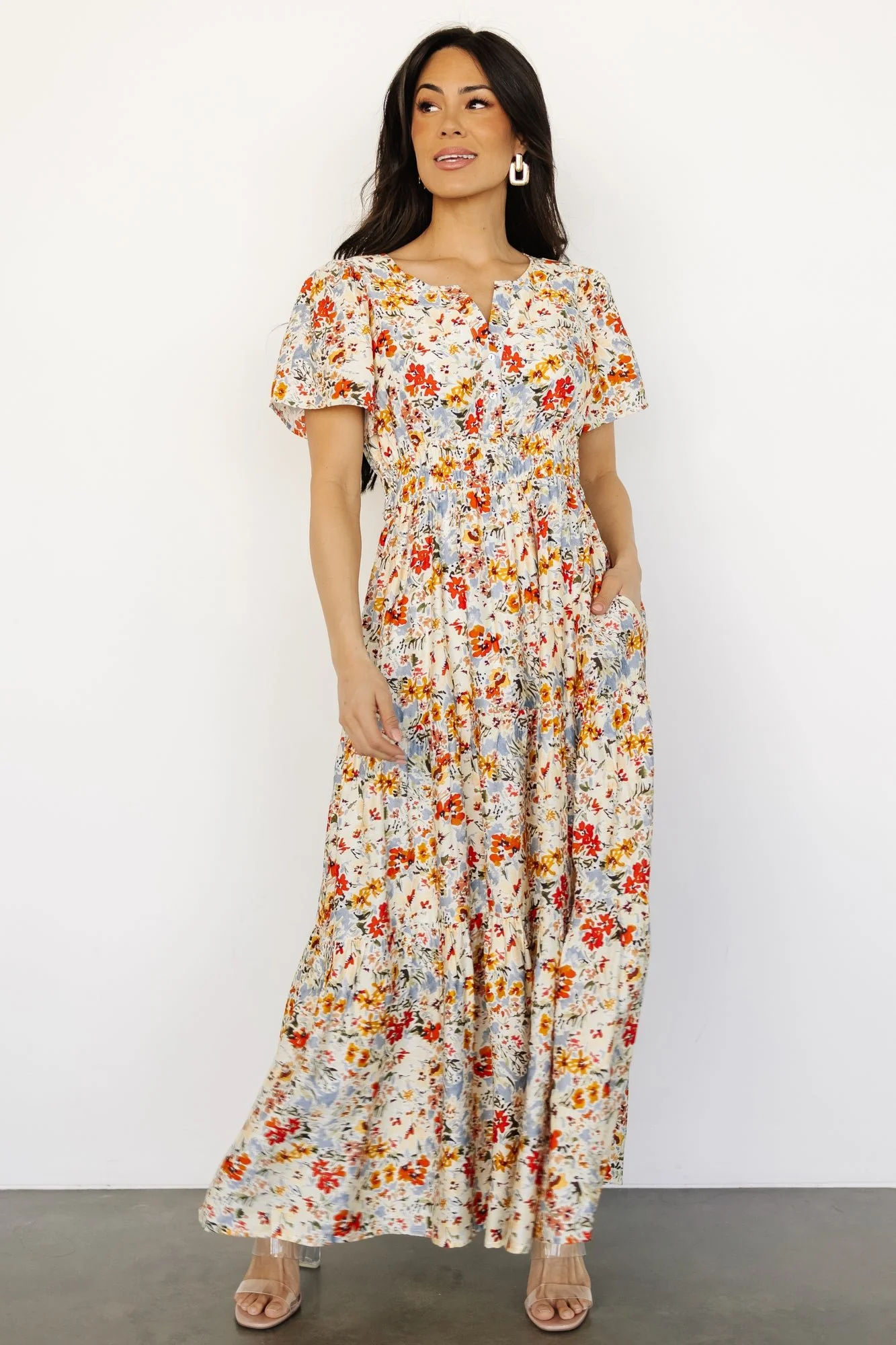 Claudia Maxi Dress | Multi Floral - Vlounger