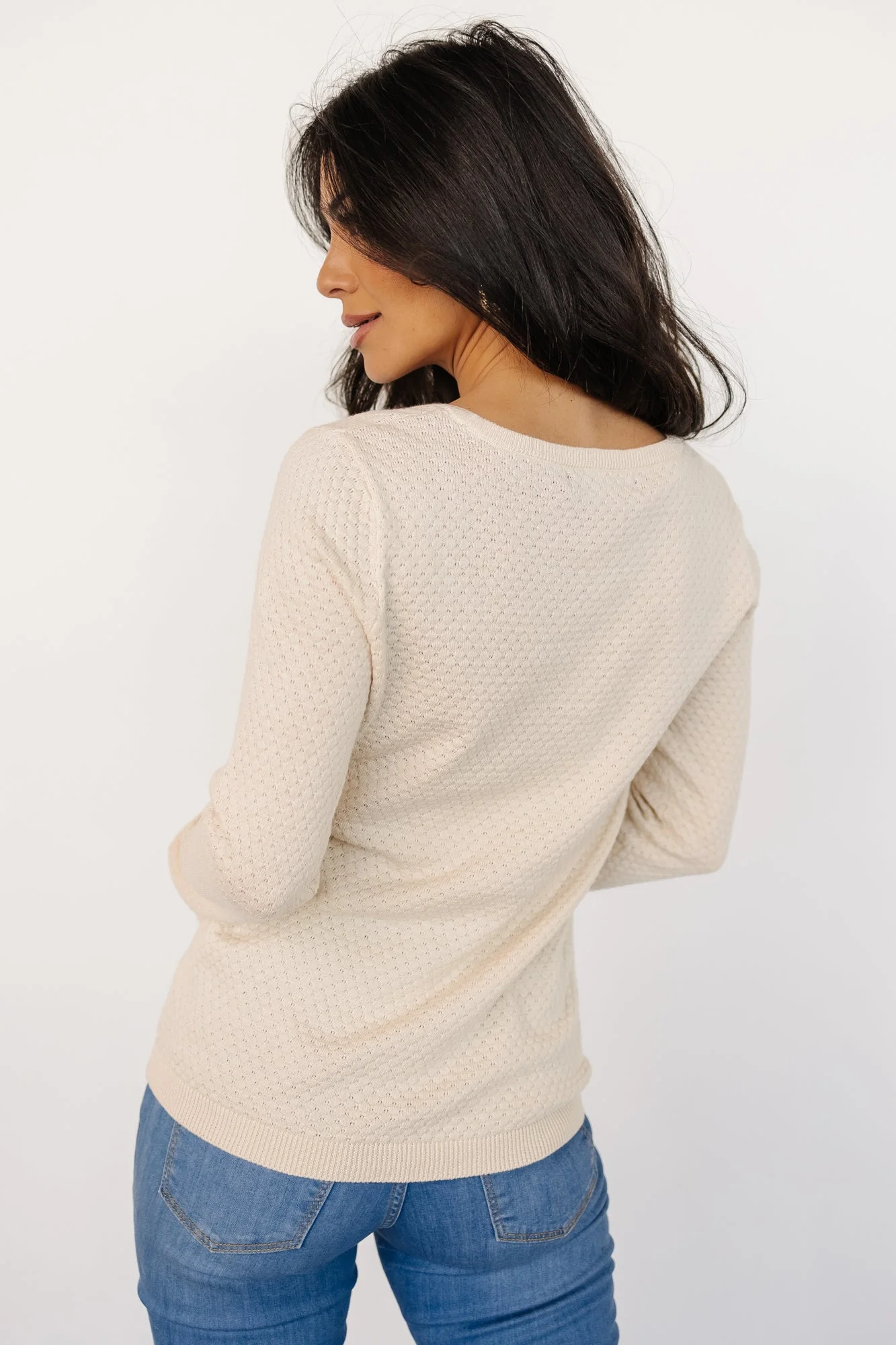 Debbie Knit Top | Cream - Vlounger