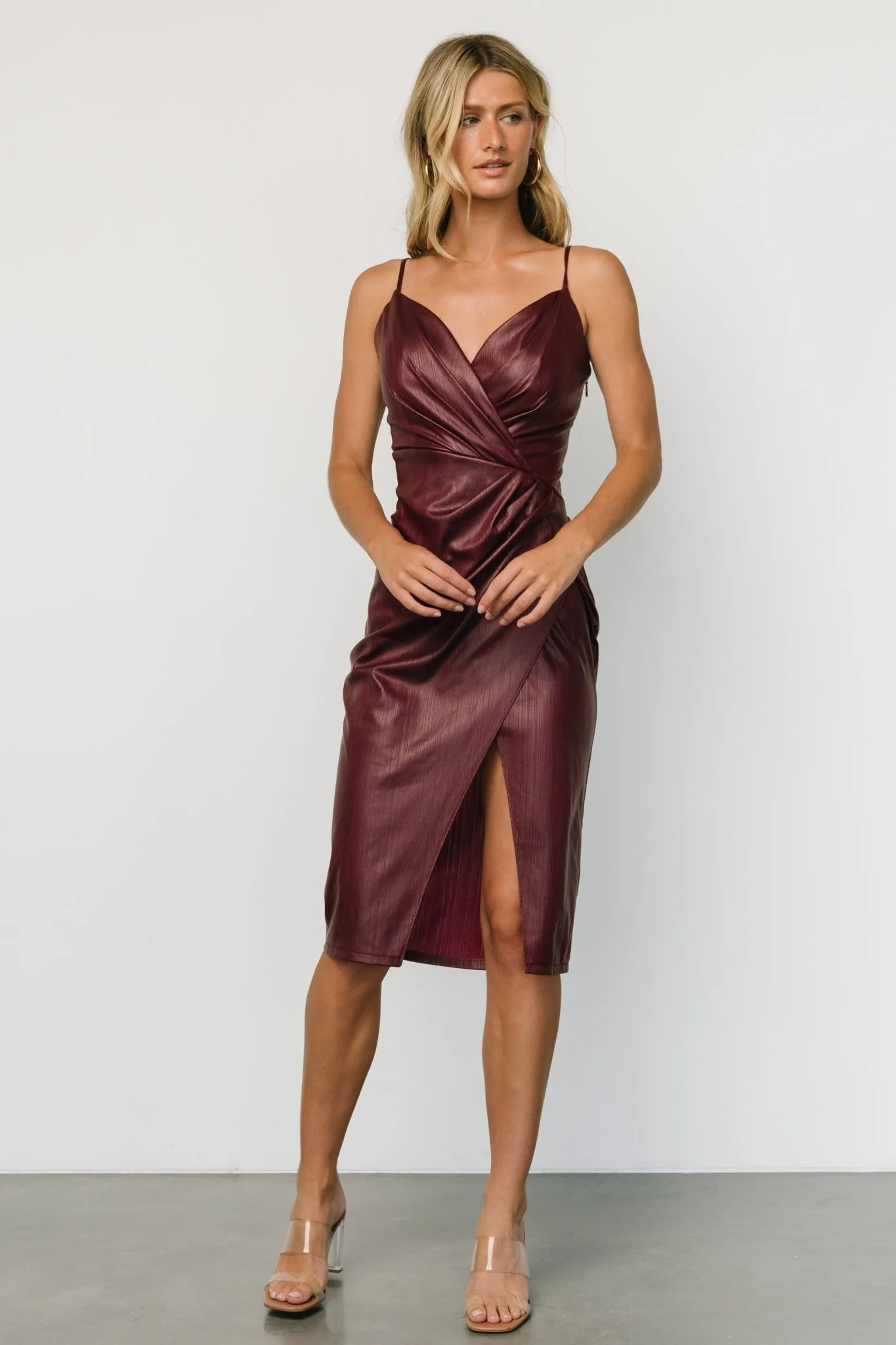 Whitney Midi Dress | Deep Mulberry - Vlounger