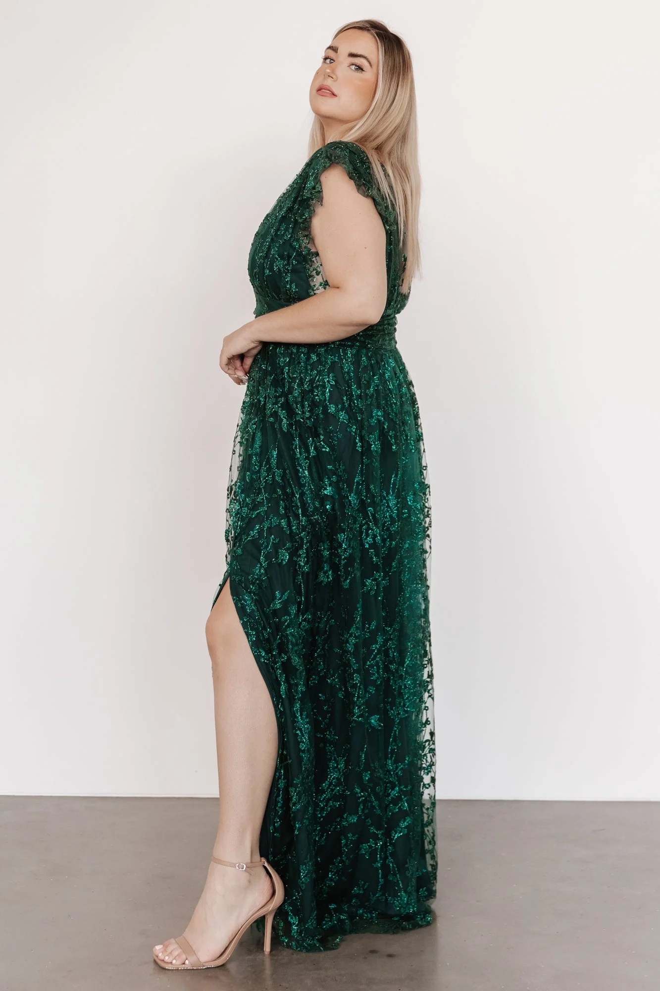 Arlene Shimmer Gown | Emerald - Vlounger