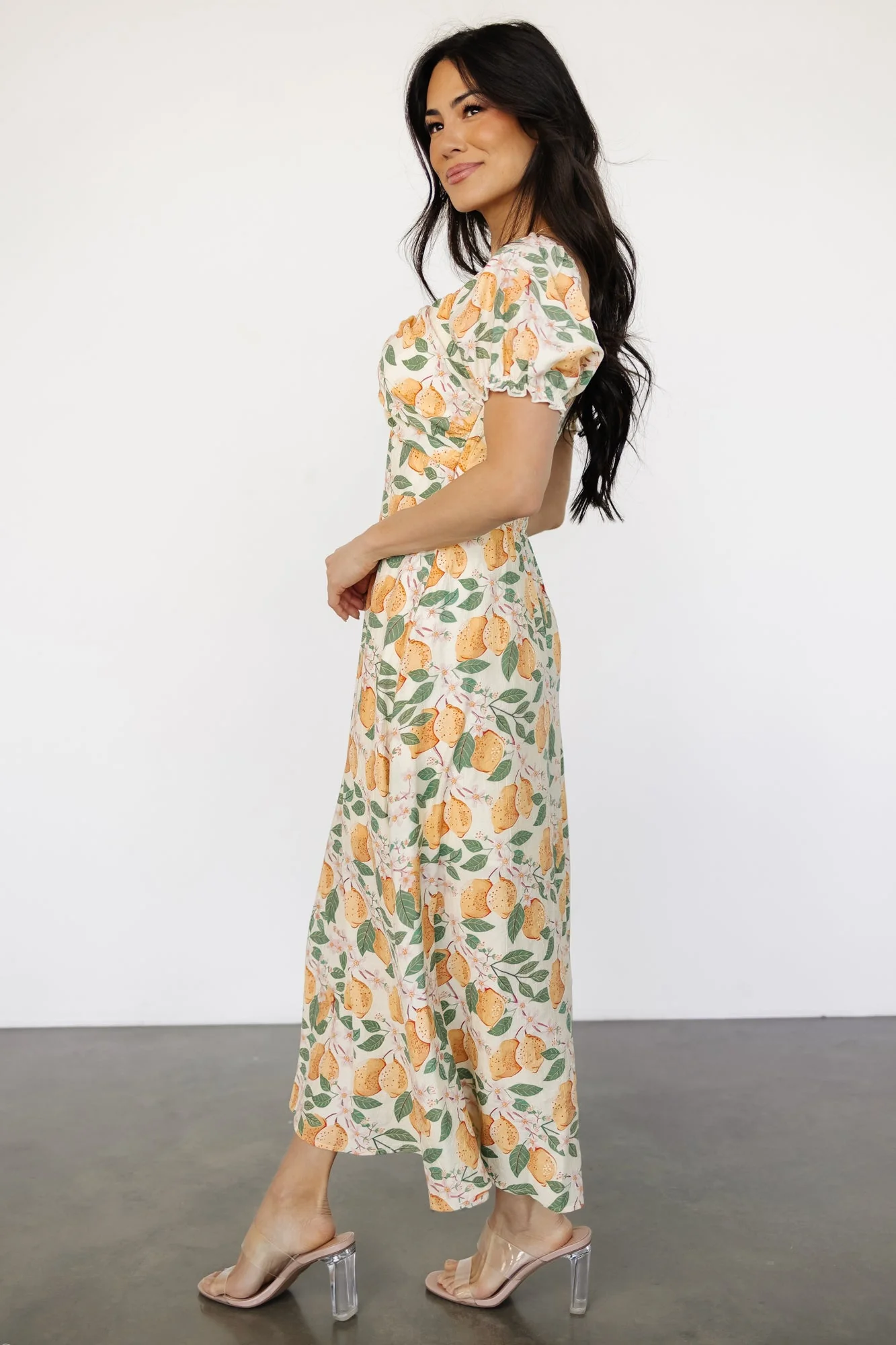 Amalfi Midi Dress | Lemon Print - Vlounger