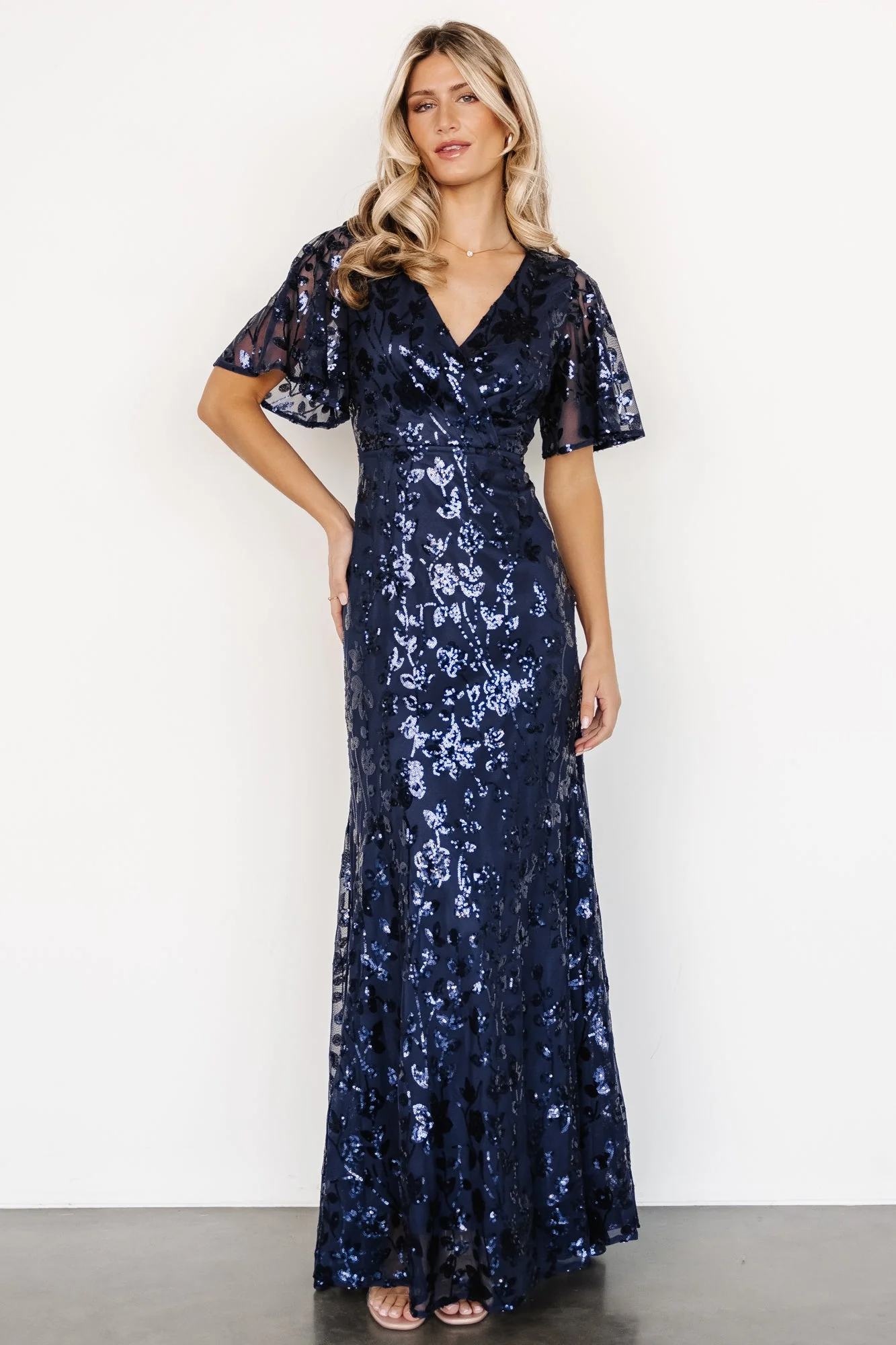 Esme Sequin Dress | Navy - Vlounger