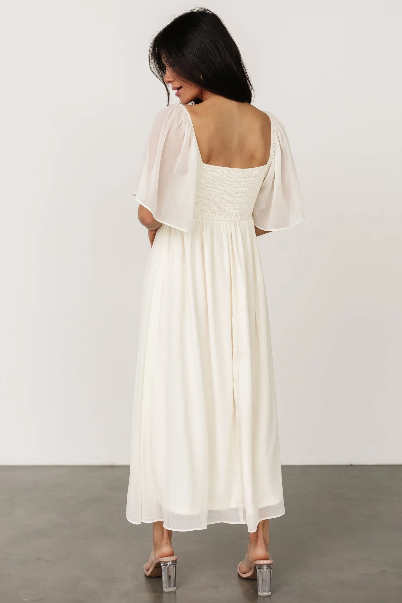 Lilith Applique Midi Dress | Cream - Vlounger