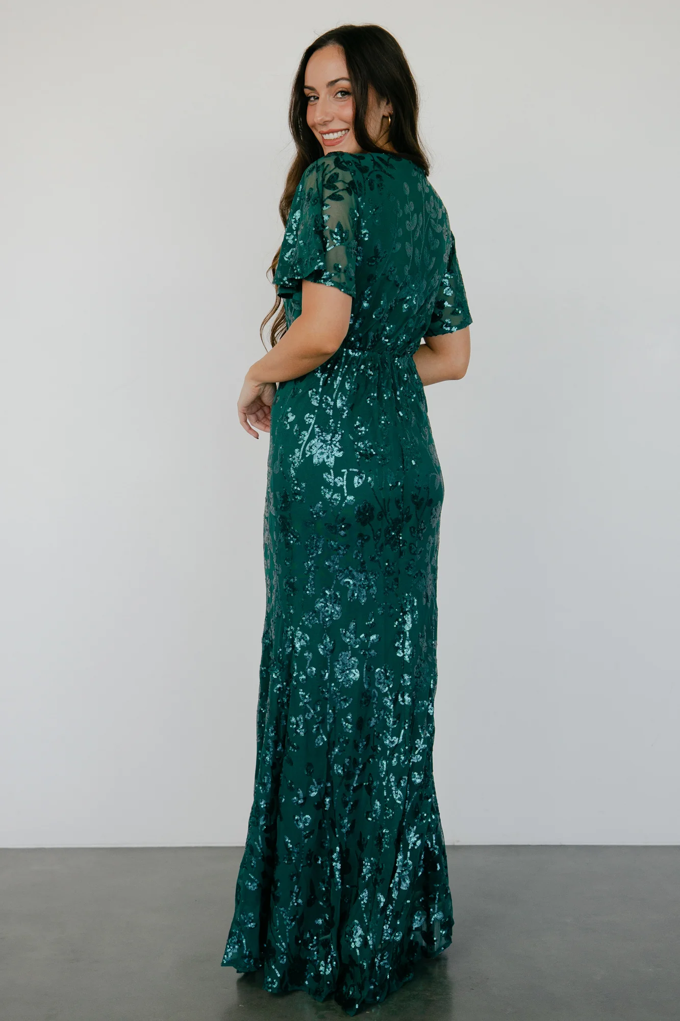 Esme Sequin Dress | Emerald - Vlounger
