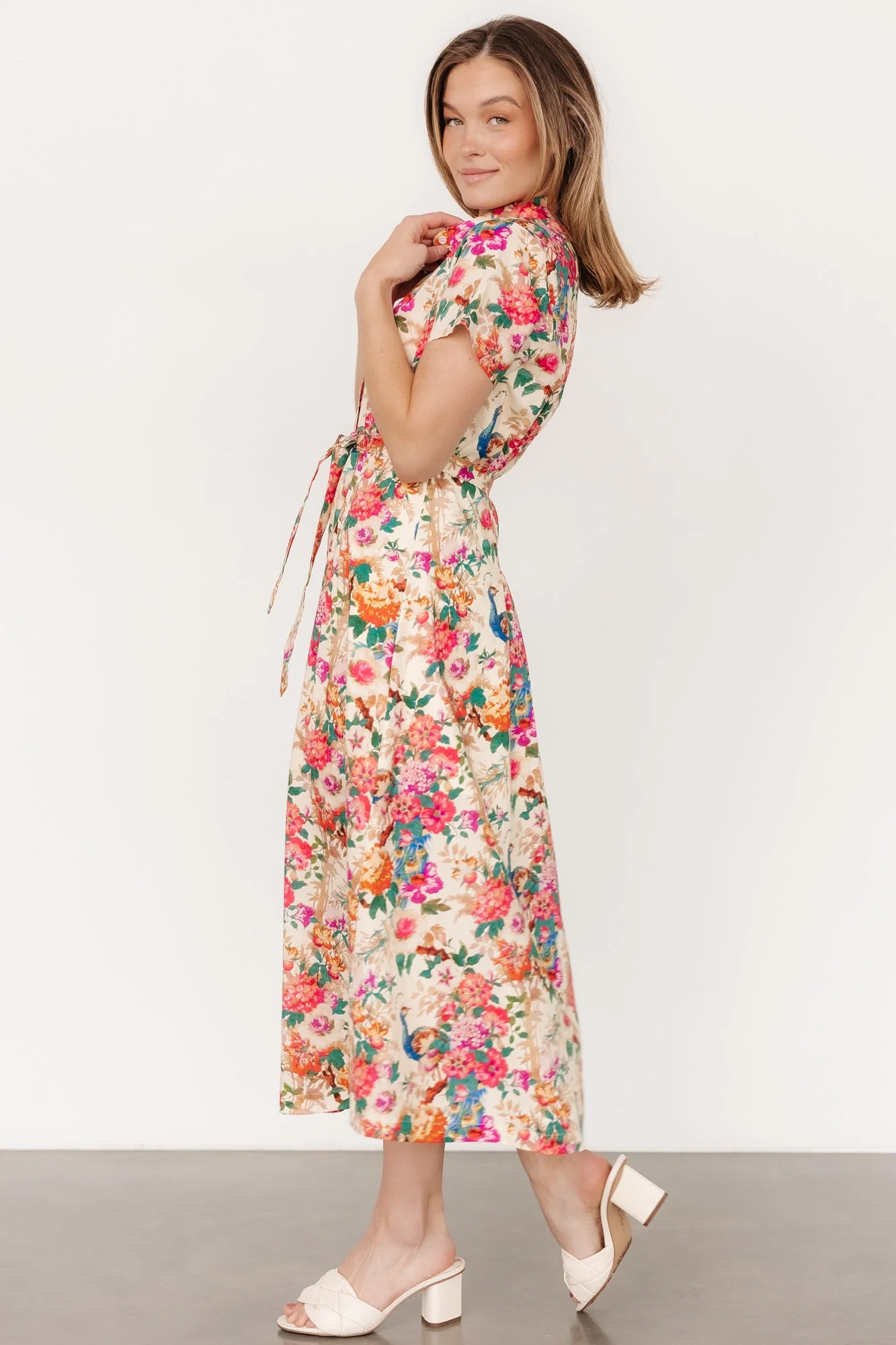 Melia Midi Dress | Multi Print - Vlounger