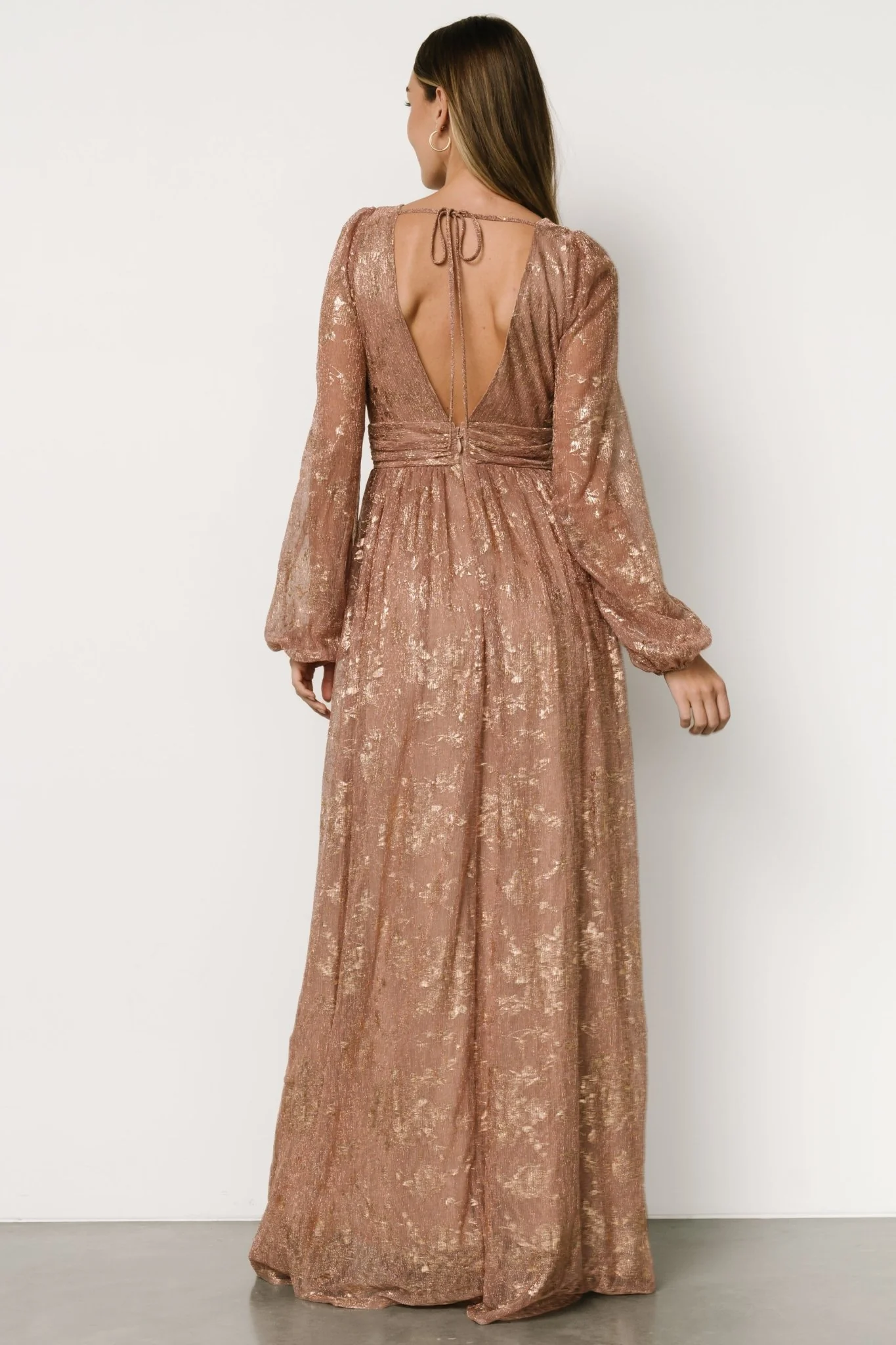 Charlene Maxi Dress | Rose Gold - Vlounger