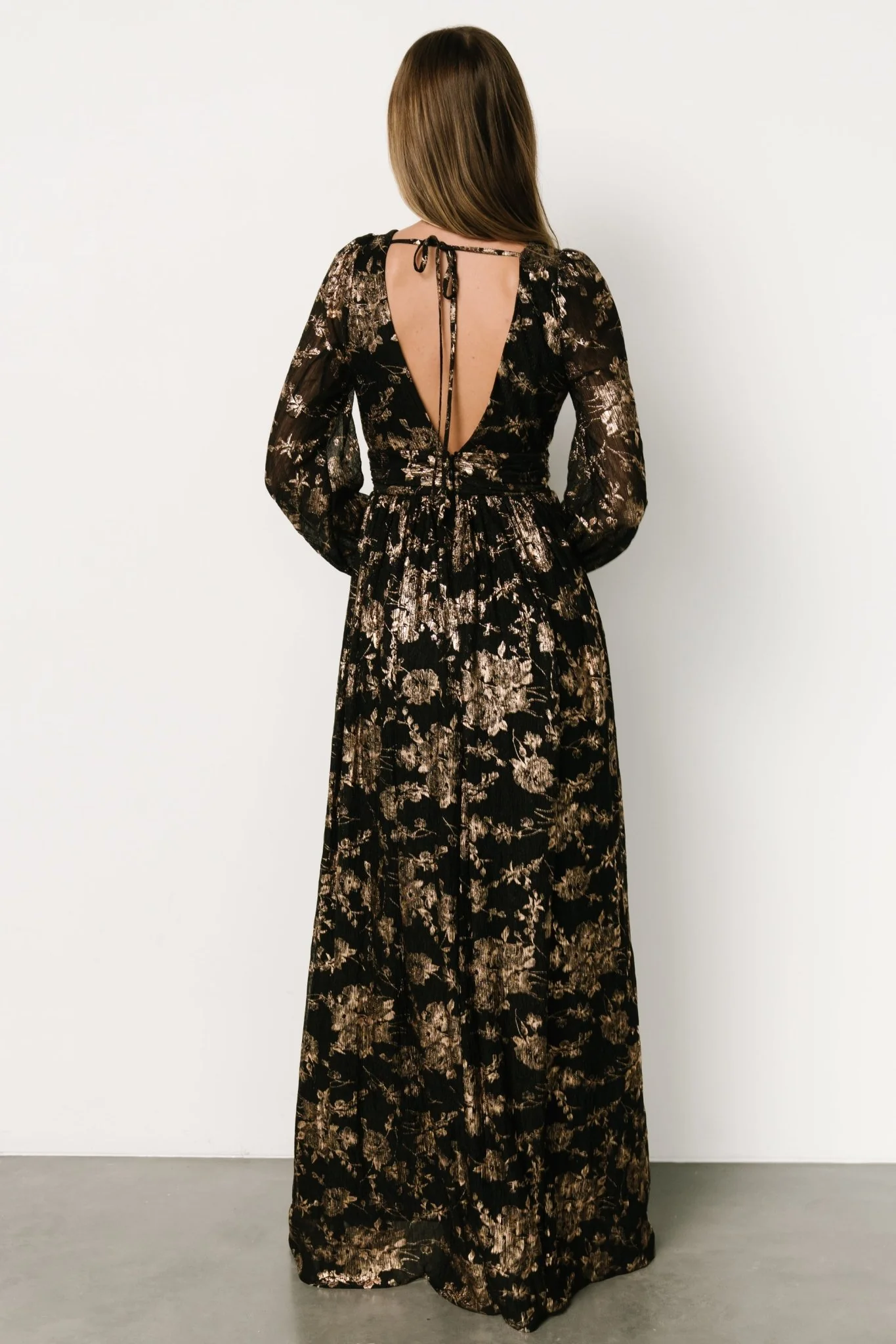 Charlene Maxi Dress | Black + Gold - Vlounger