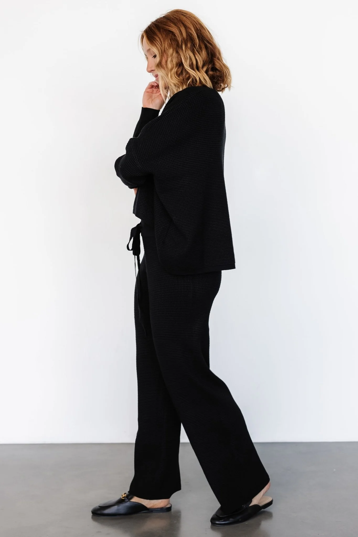 Owen Waffle Pants | Black - Vlounger