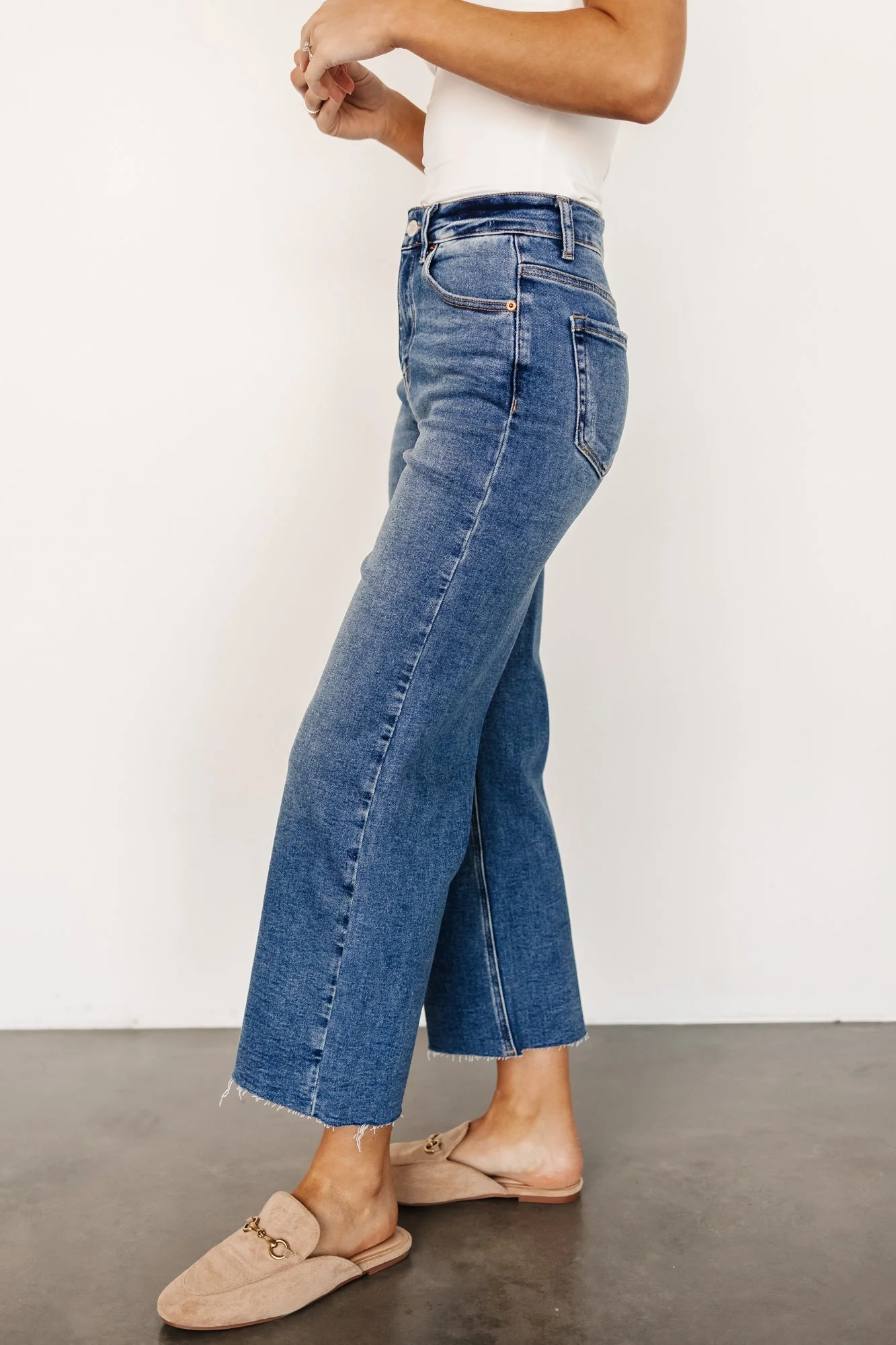 Kirby High Rise Wide Leg Jeans | Medium Wash - Vlounger