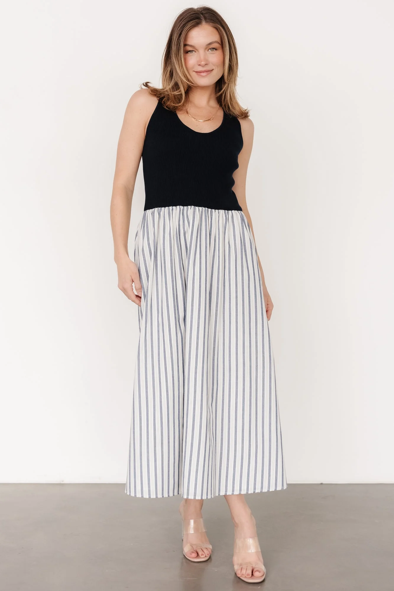 Marbella Tank Dress | Navy Stripe - Vlounger
