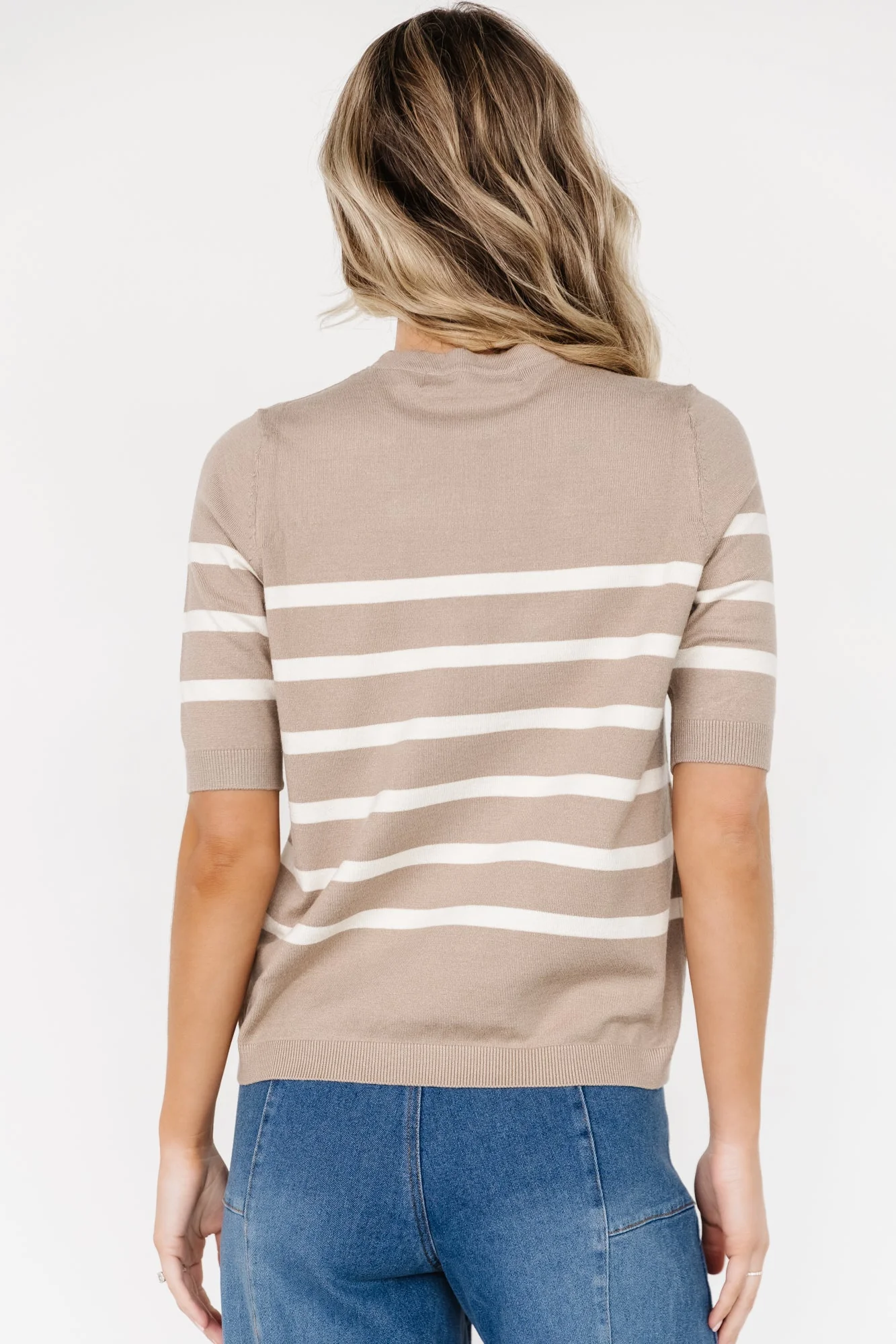 Huntington Striped Top | Stone + Cream - Vlounger
