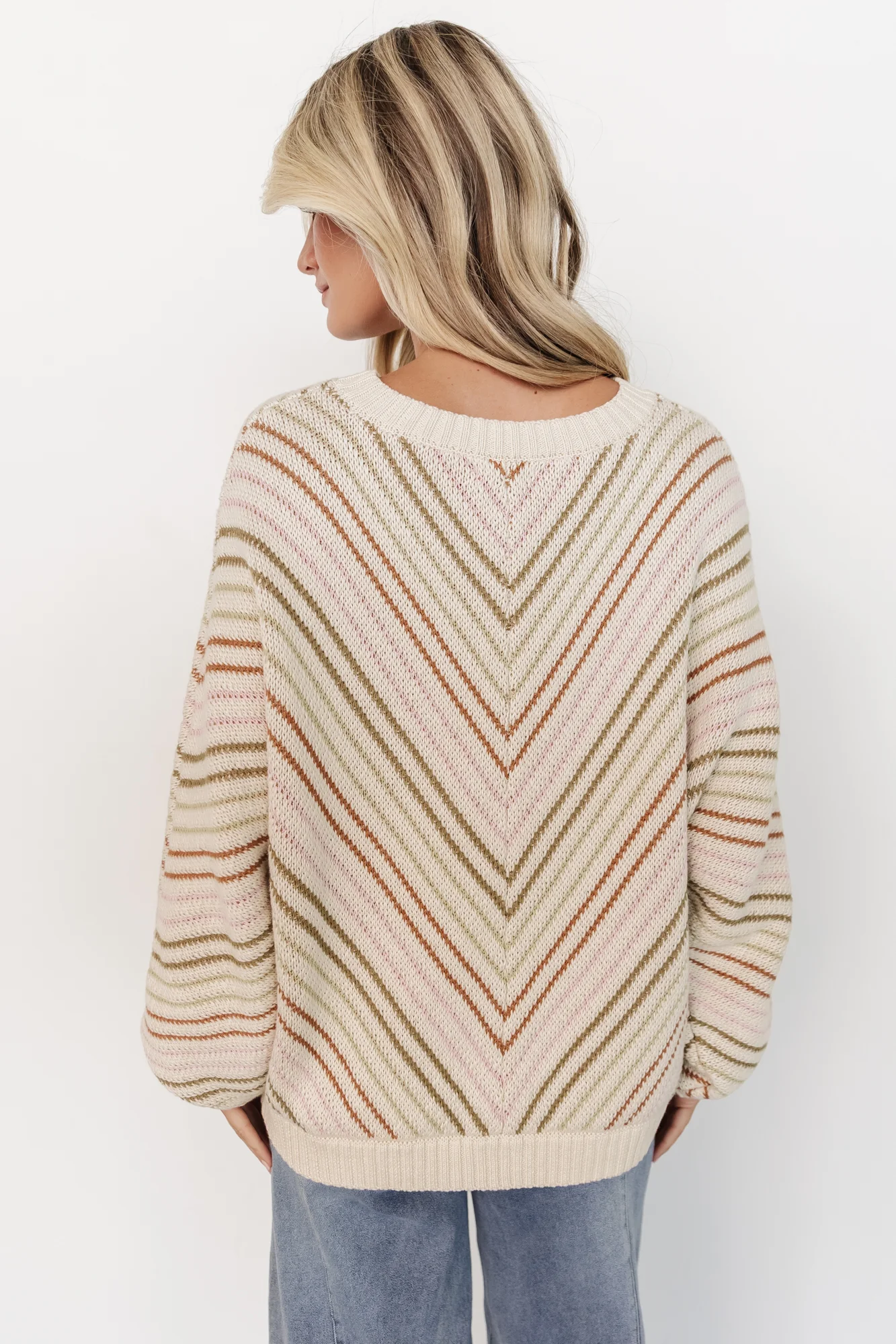 Tava Sweater | Ivory + Multi - Vlounger