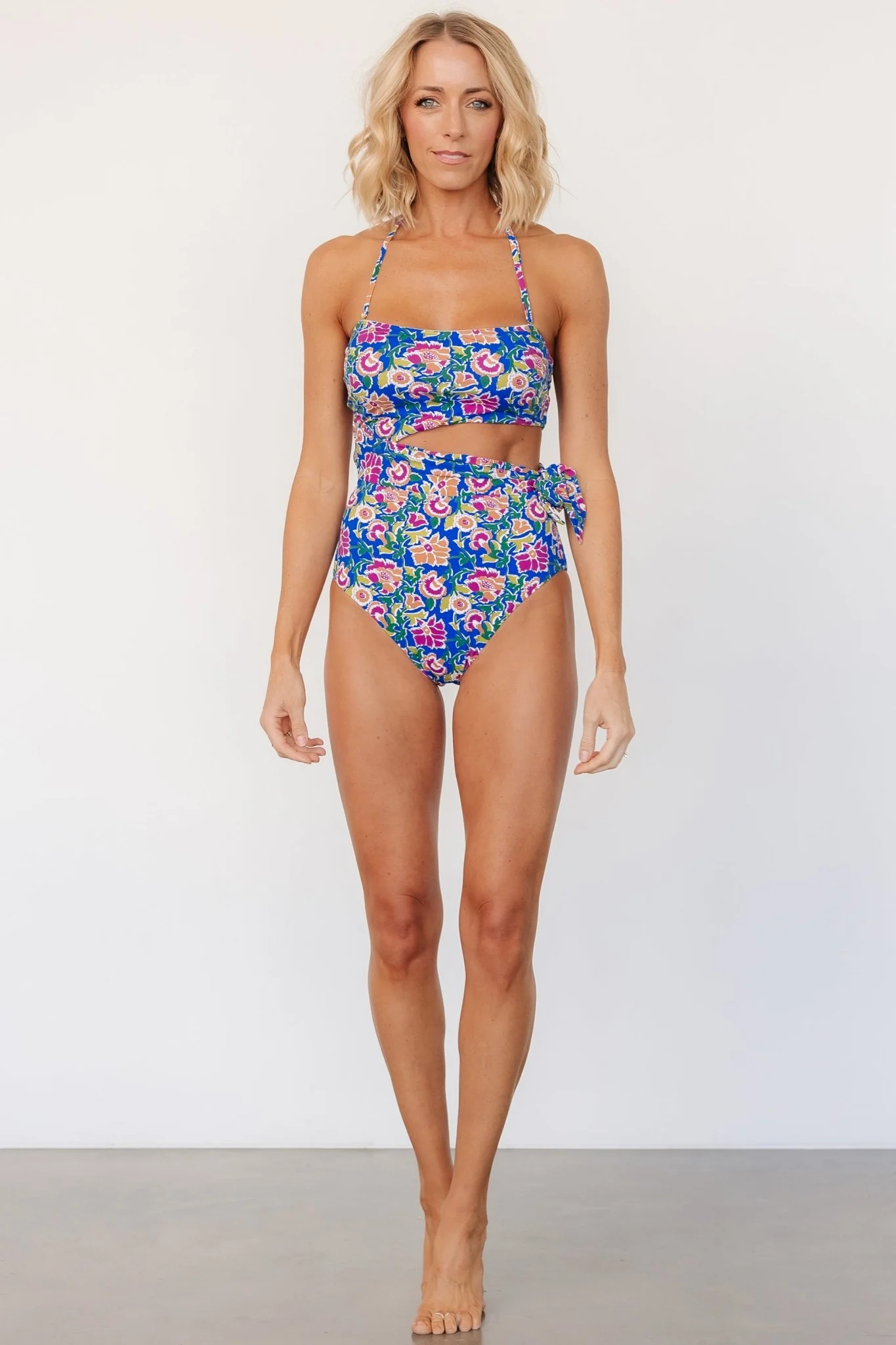 Trieste One Piece | Blue + Multi Floral - Vlounger