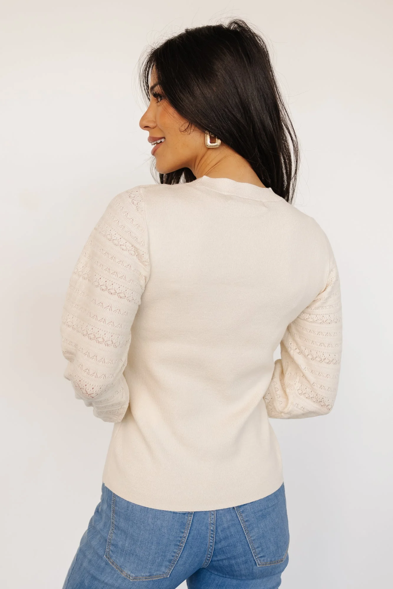 Jens Sweater Top | Cream - Vlounger