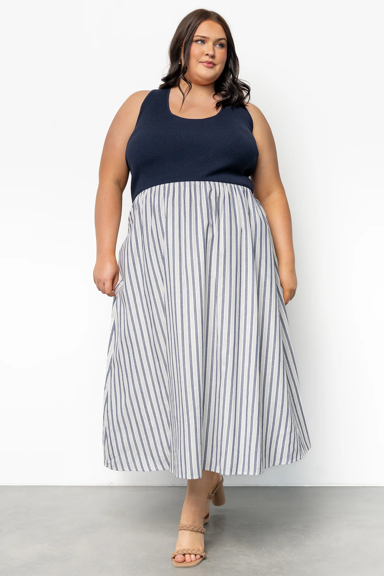 Marbella Tank Dress | Navy Stripe - Vlounger