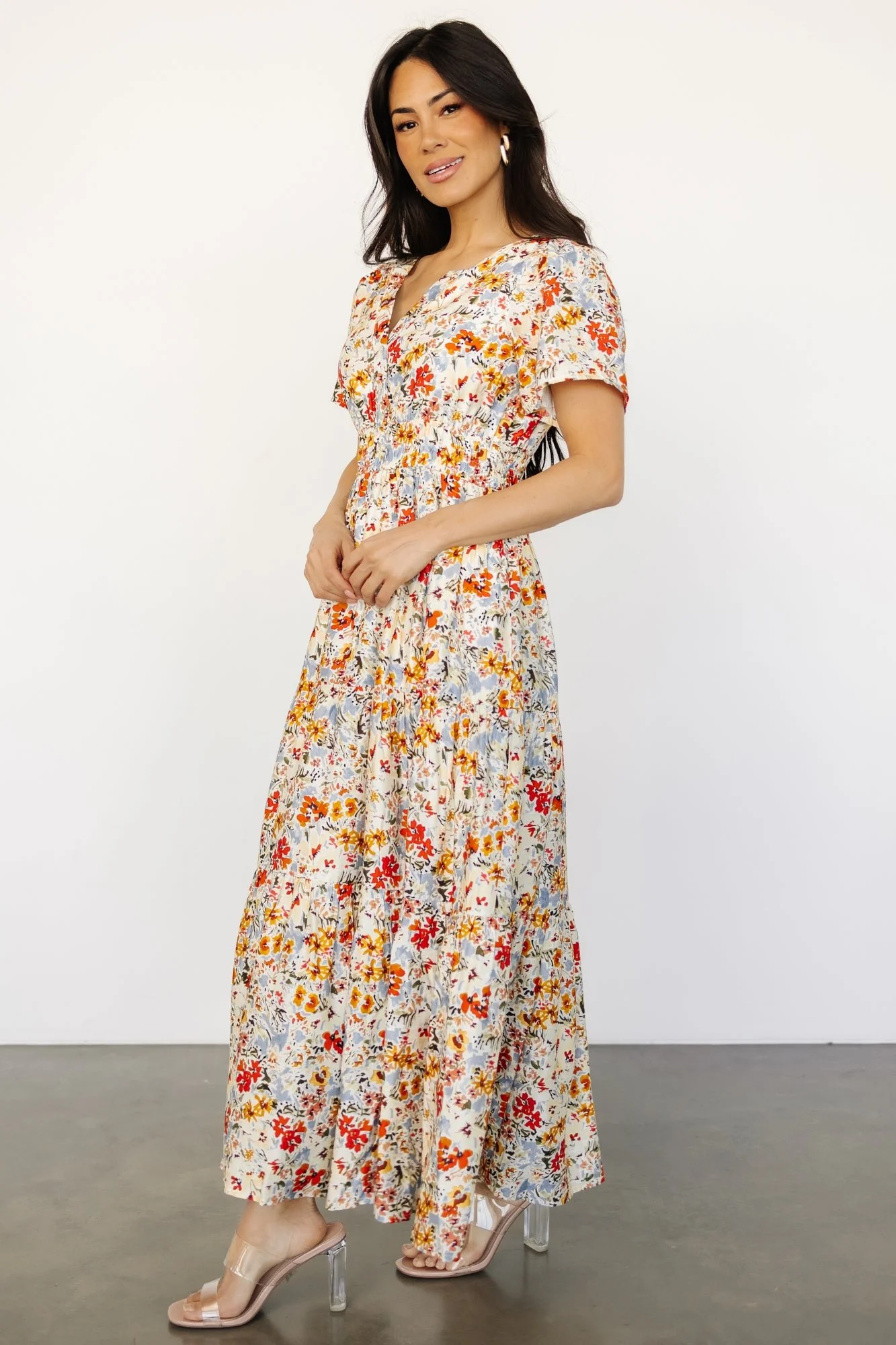 Claudia Maxi Dress | Multi Floral - Vlounger
