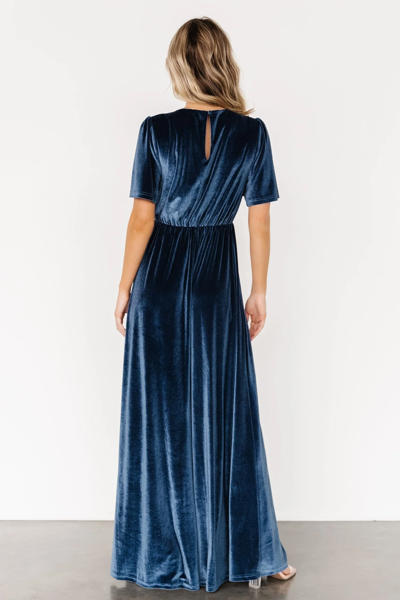 Vivian Velvet Maxi Dress | Blue - Vlounger