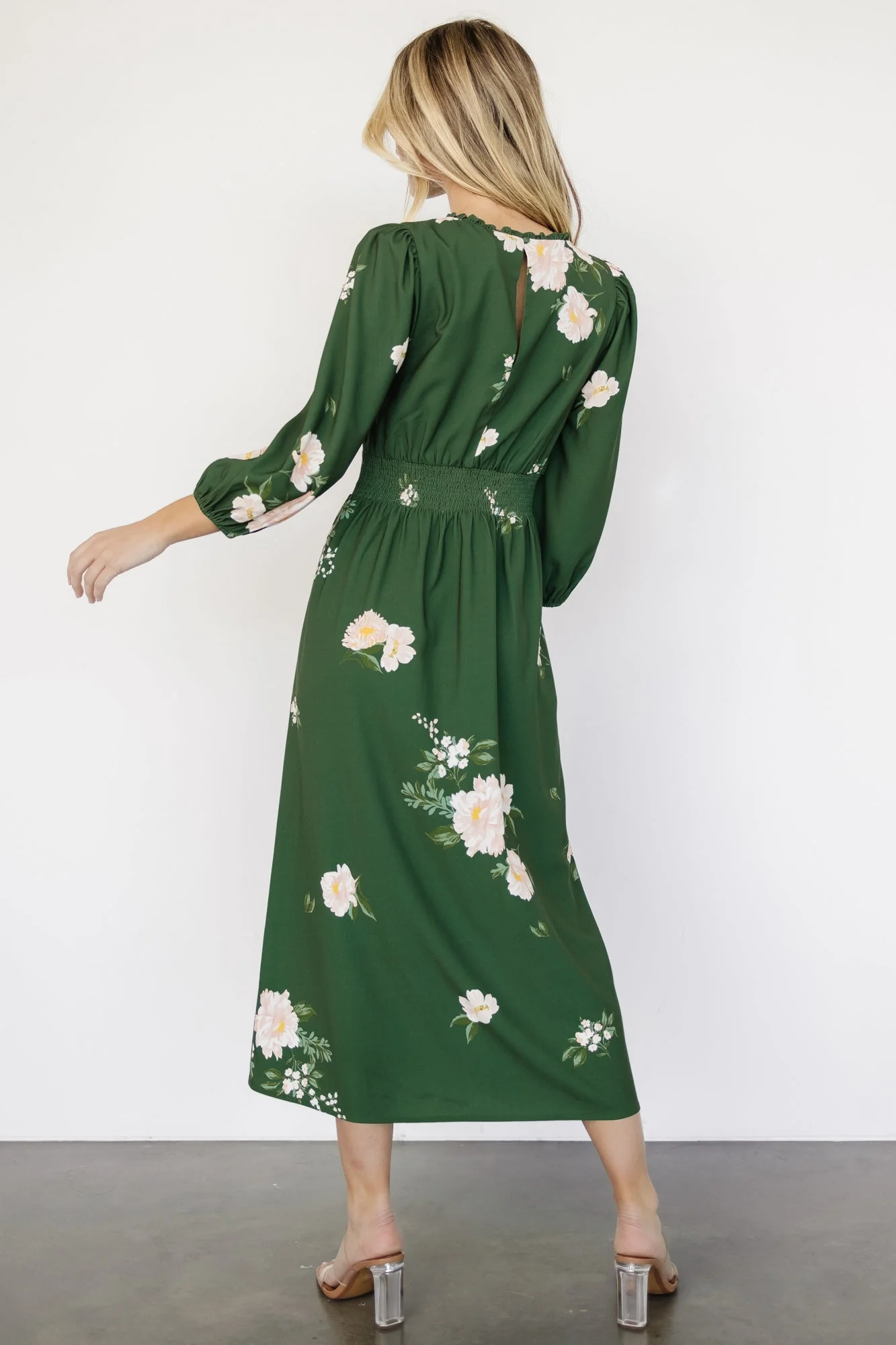 Karalie Maxi Dress | Green Floral - Vlounger