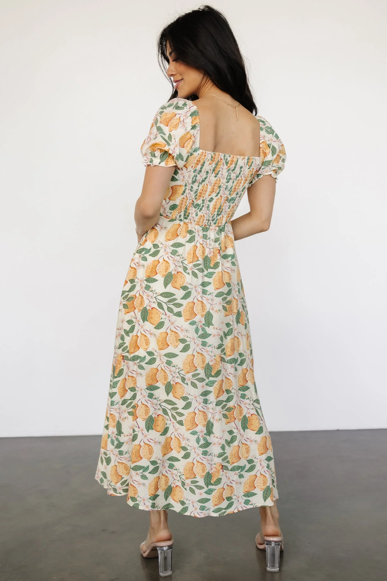 Amalfi Midi Dress | Lemon Print - Vlounger